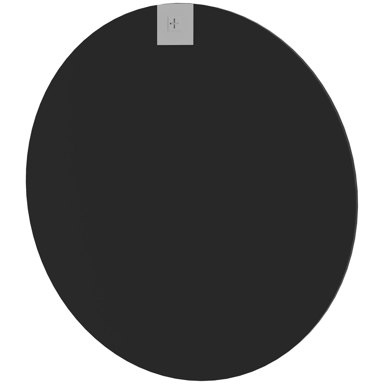 Rund svart väggspegel – 60x60 cm, Aluminiumram