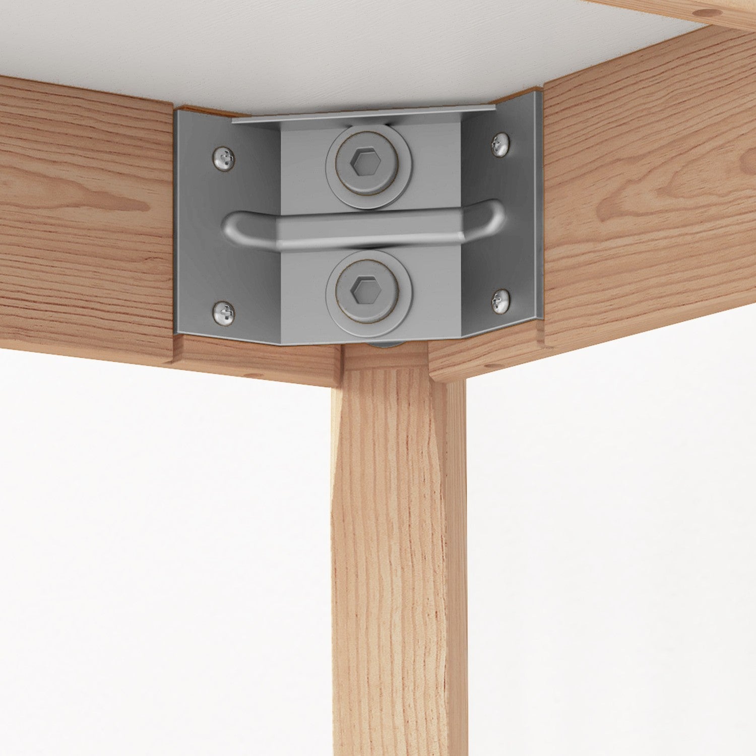 Runt matbord för 2, massivt trä, 75 cm, vit finish