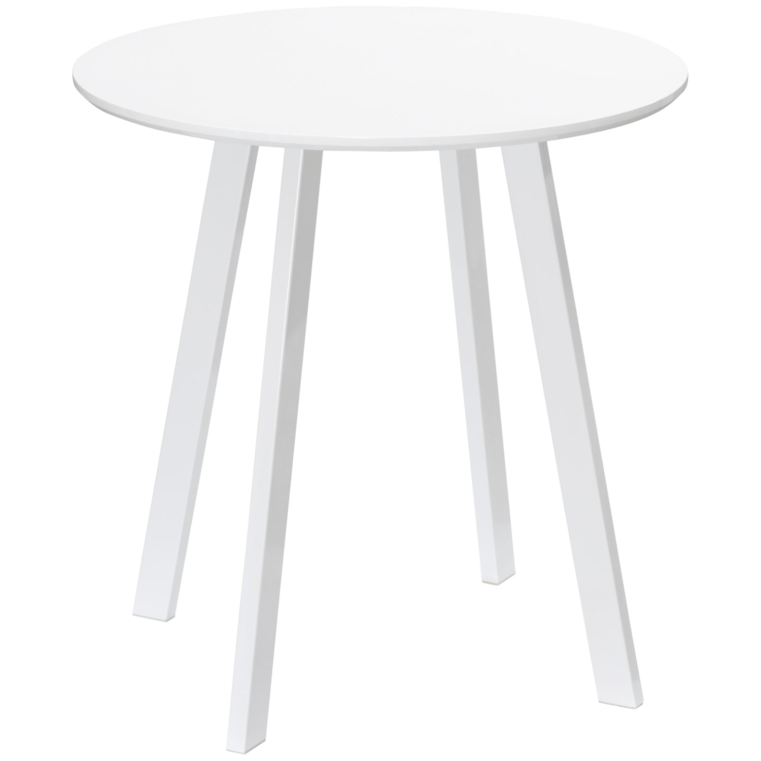 Runt matbord, vitt, fasade ben, 72 cm