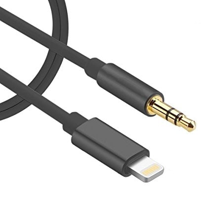 SIGN Lightning till Aux 3,5 mm ljudkabel, 1 m - svart