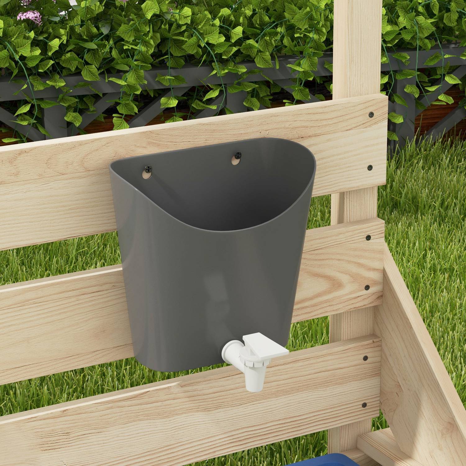 Sandlåda av trä med lock – Skeppsdesign, 180x103x144,5 cm