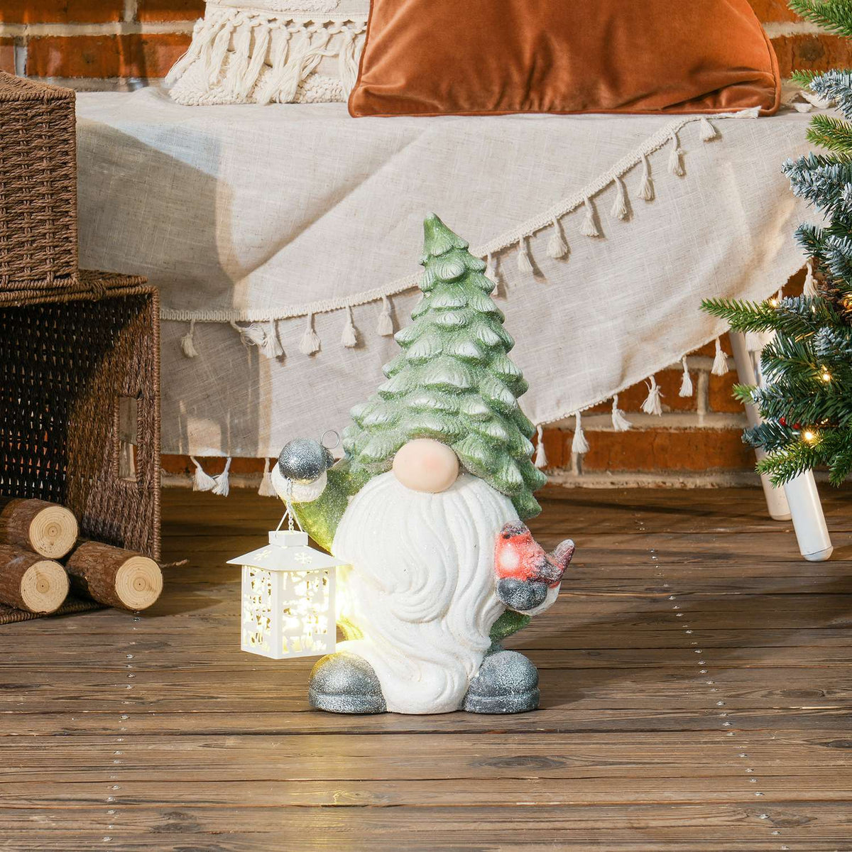 Kerstman Kerstbeeld, LED Verlicht, 42 cm, Binnen/Buiten