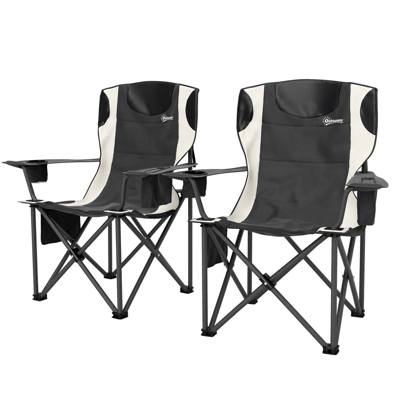 Fällbara campingstolar Set med armstöd & kylväska
