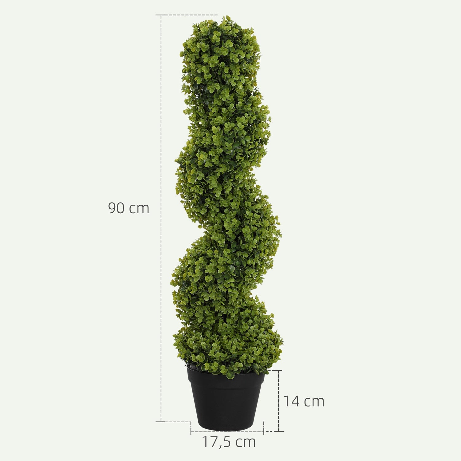 Konstgjord eukalyptus 90cm, dekorativ inomhusväxt i kruka
