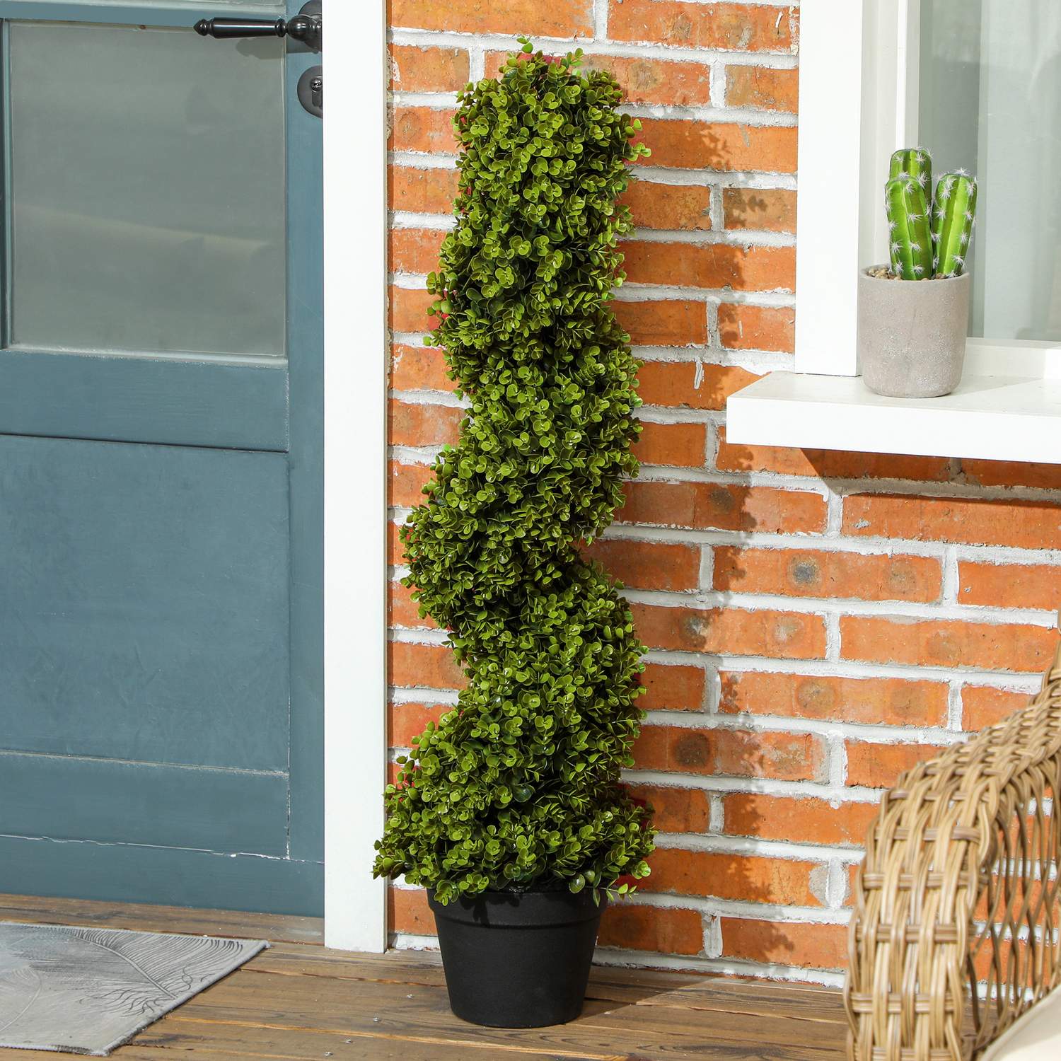 Konstgjord eukalyptus 90cm, dekorativ inomhusväxt i kruka