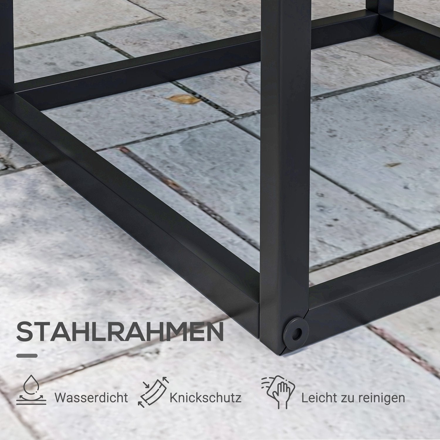 Black Steel Plant Pallar, set om 2 – inomhus/utomhusbruk