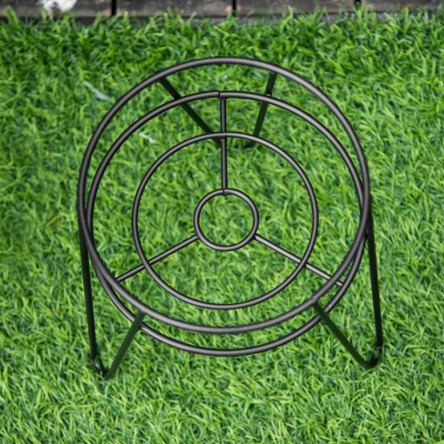 Set med 3 växtställ i svart metall för 16 cm krukor