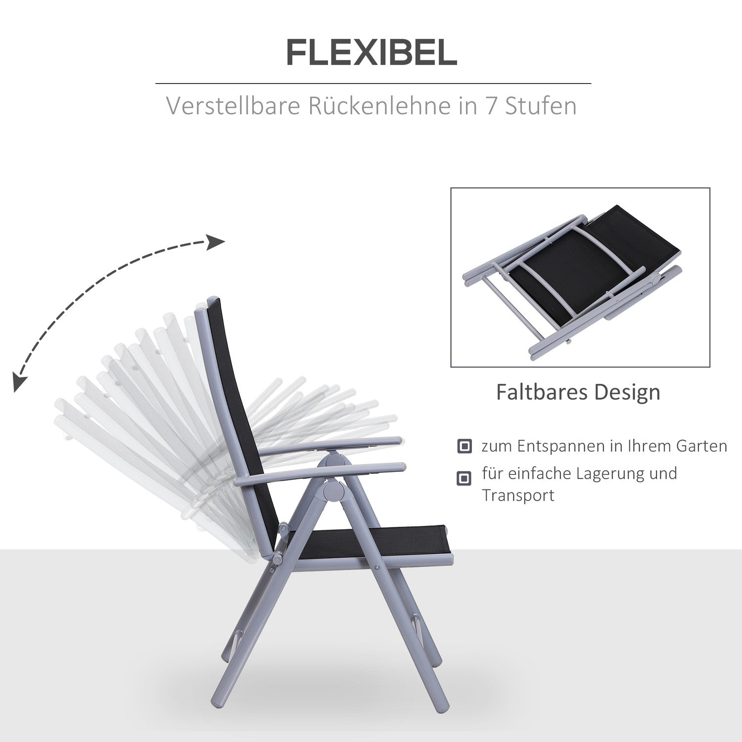 Trädgårdsmöbelset i aluminium för 6 – Uteserveringsset