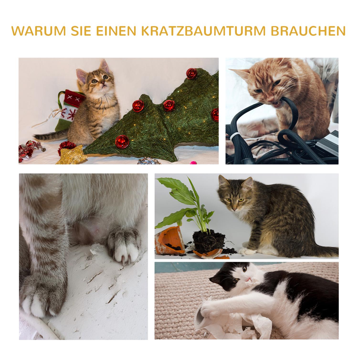 Ljusblå Sisal Cat Play Tree, 91cm, 30kg Kapacitet