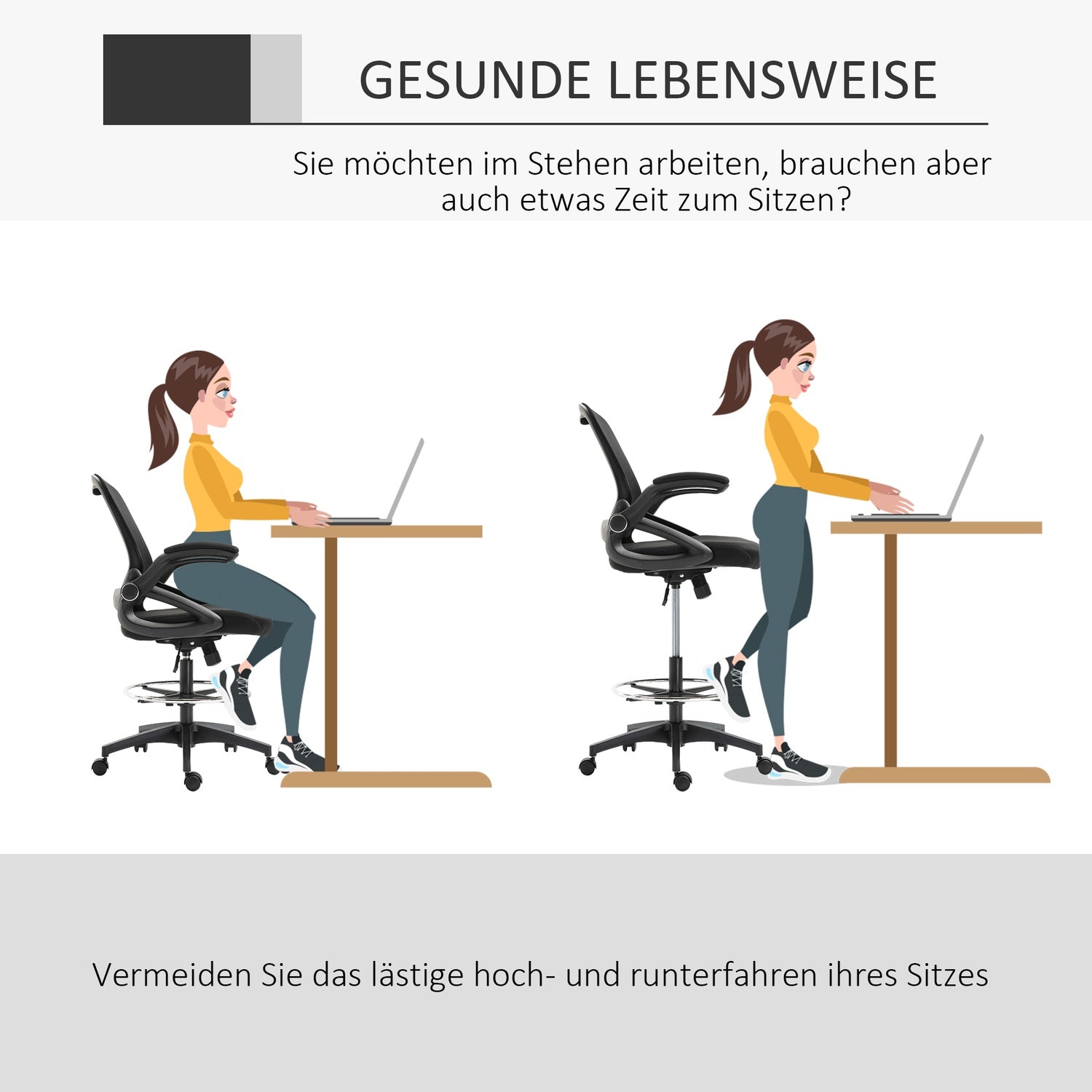 Ergonomisk kontorsstol, vridbar, mesh, 360°, 120 kg kapacitet