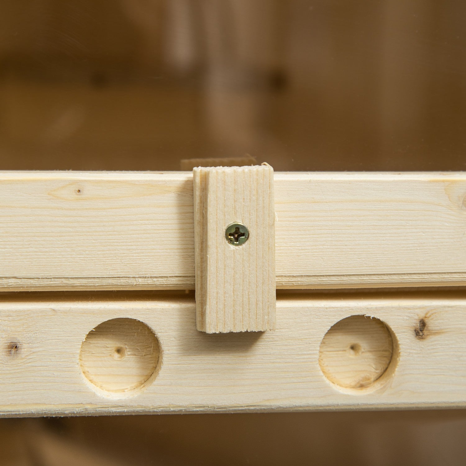 Liten djurbur med nättak; 5-nivå Wood Hutch