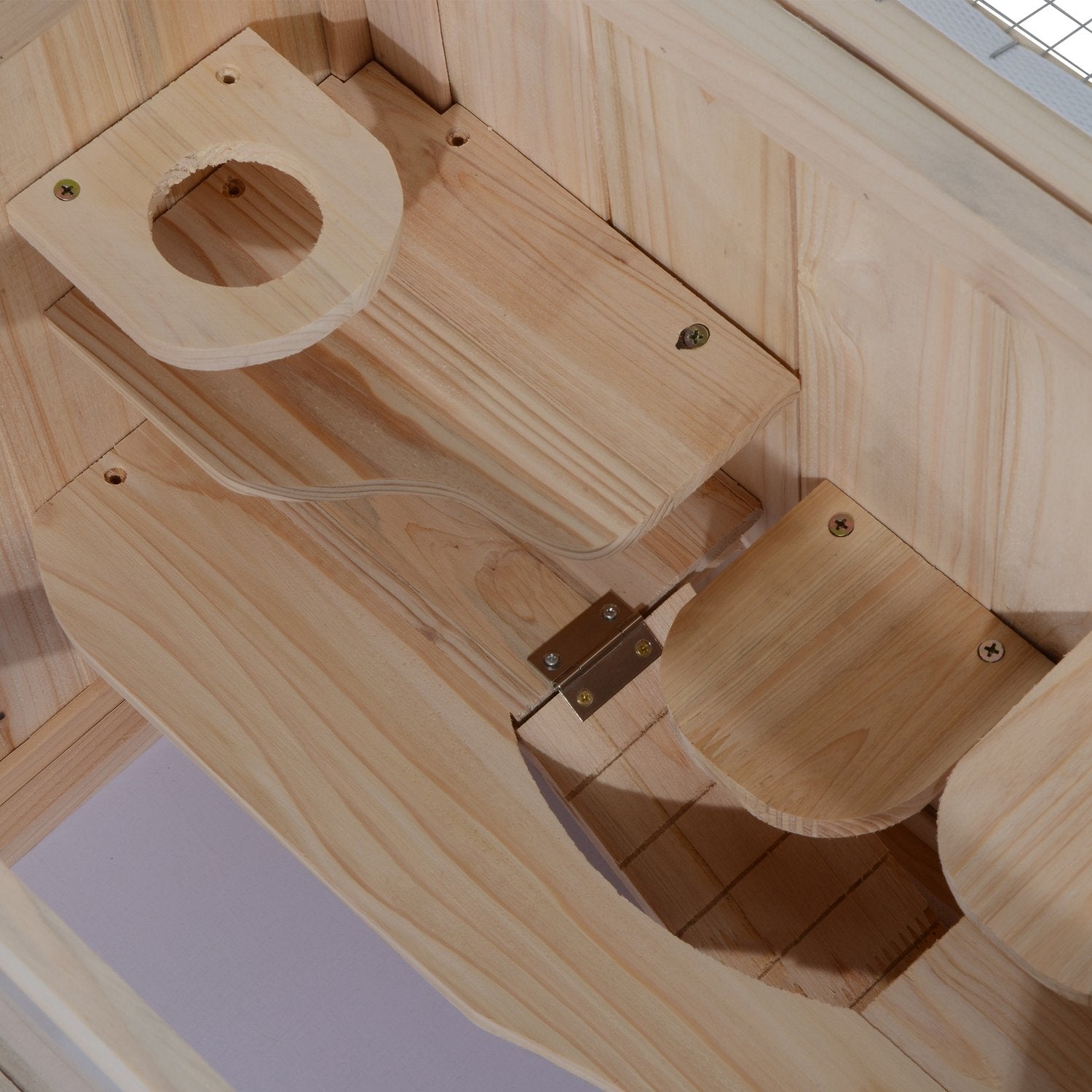 Smådjursbur i trä, 60 x 35 x 42 cm