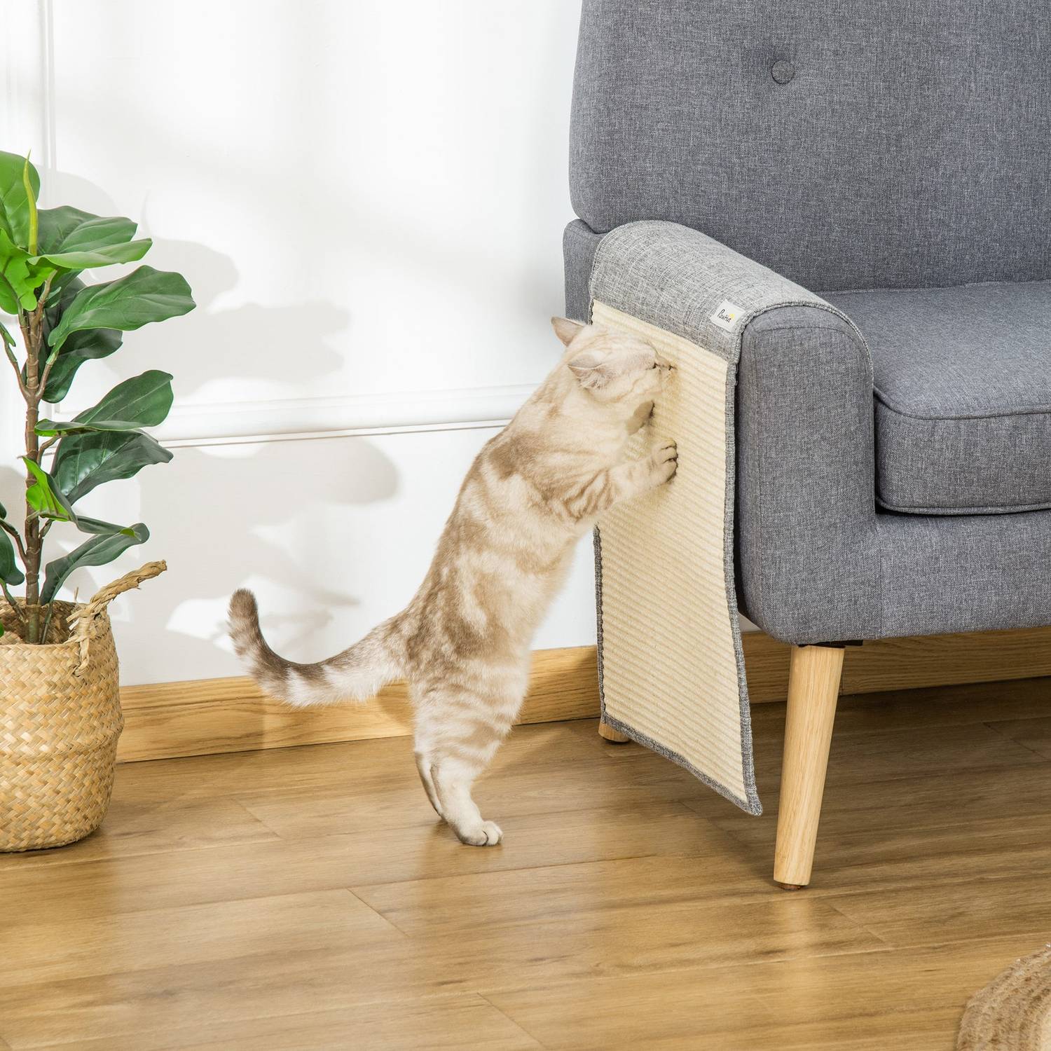 Sofffåtölj Cat Scratch Protector Mats, set om 2, Sisal