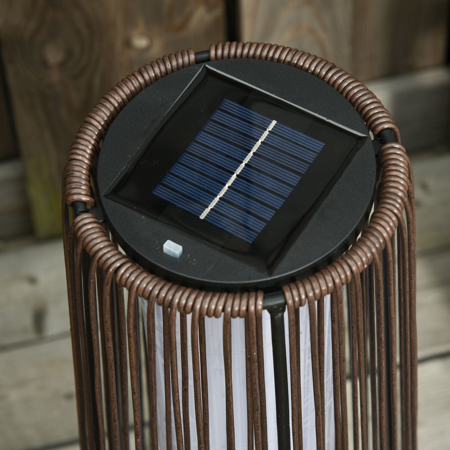 Solar Rotting Trädgårdslampa, LED, 61 Cm, Brun