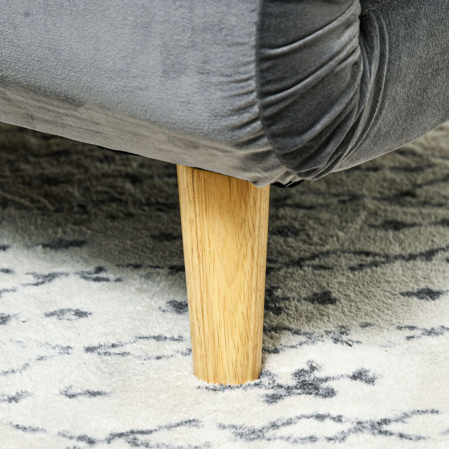 Hopfällbar sovstol Säng, Justerbart ryggstöd, Grå sammet