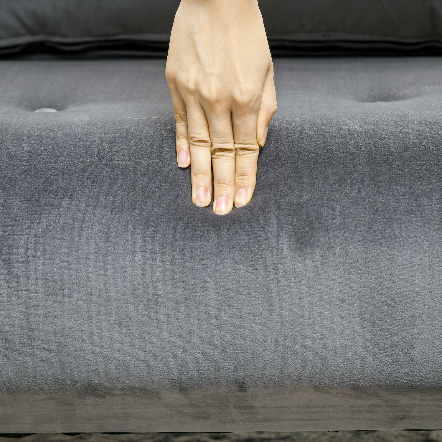 Hopfällbar sovstol Säng, Justerbart ryggstöd, Grå sammet