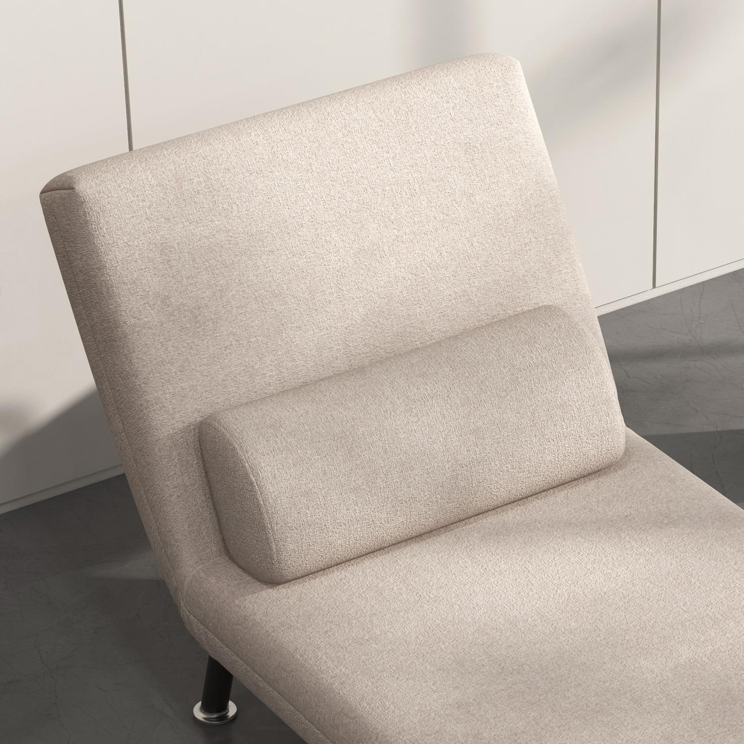 Fällbar sovstol, justerbart linne, beige, 150 kg kapacitet