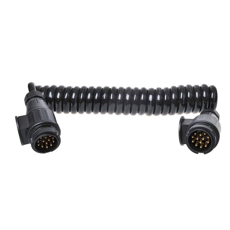 Spiralkabel 3,5M 8 ledare med 2x 13-polig kontakt PVC i blister