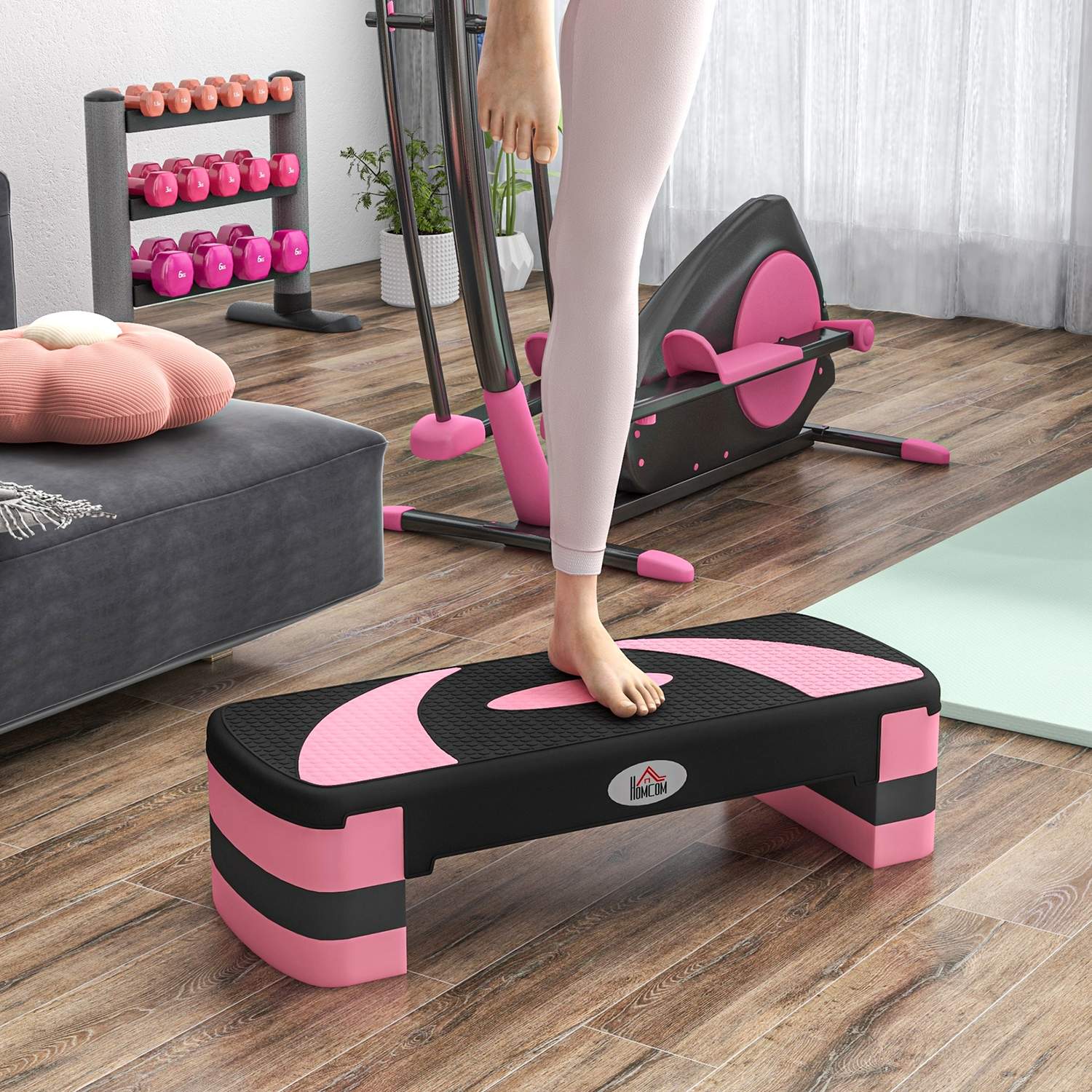 Höjdjusterbar Aerobic Stepper, 3 nivåer, 150 kg Kapacitet