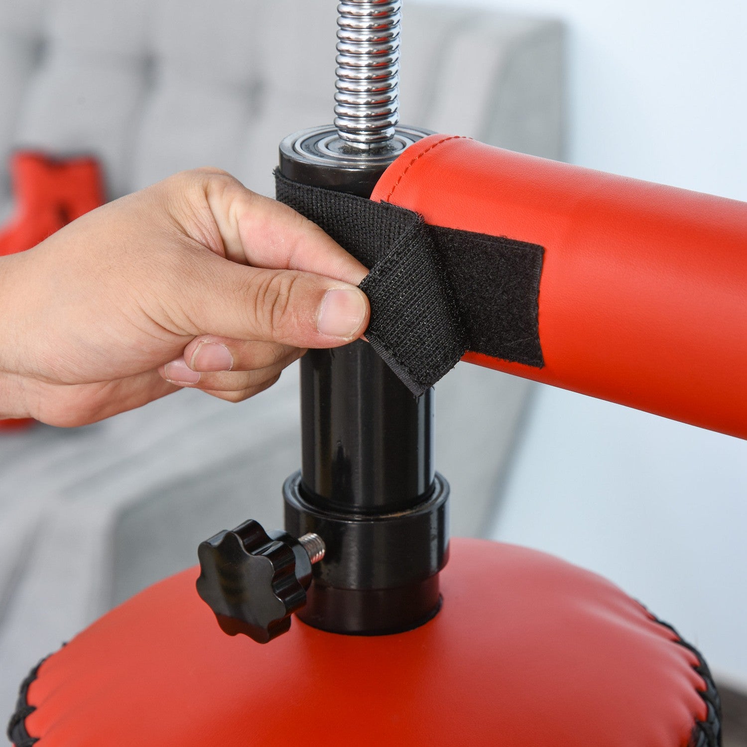 Stående boxningssäck med tillbehör, justerbar höjd