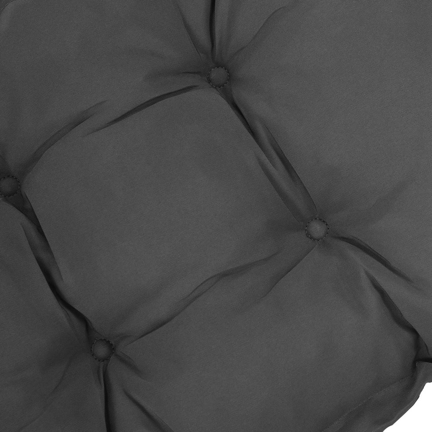 Stolsdyna med knytband, 100x40cm, tvättbar, mörkgrå