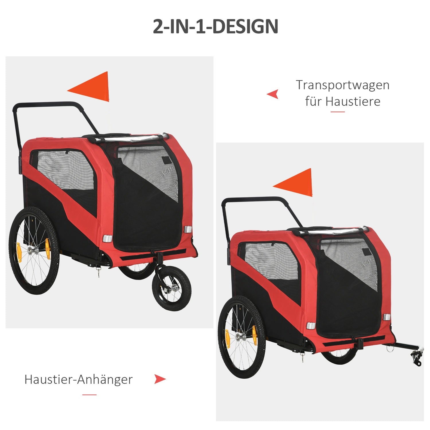 Stor röd 30 kg hundsäng, Oxfordduk