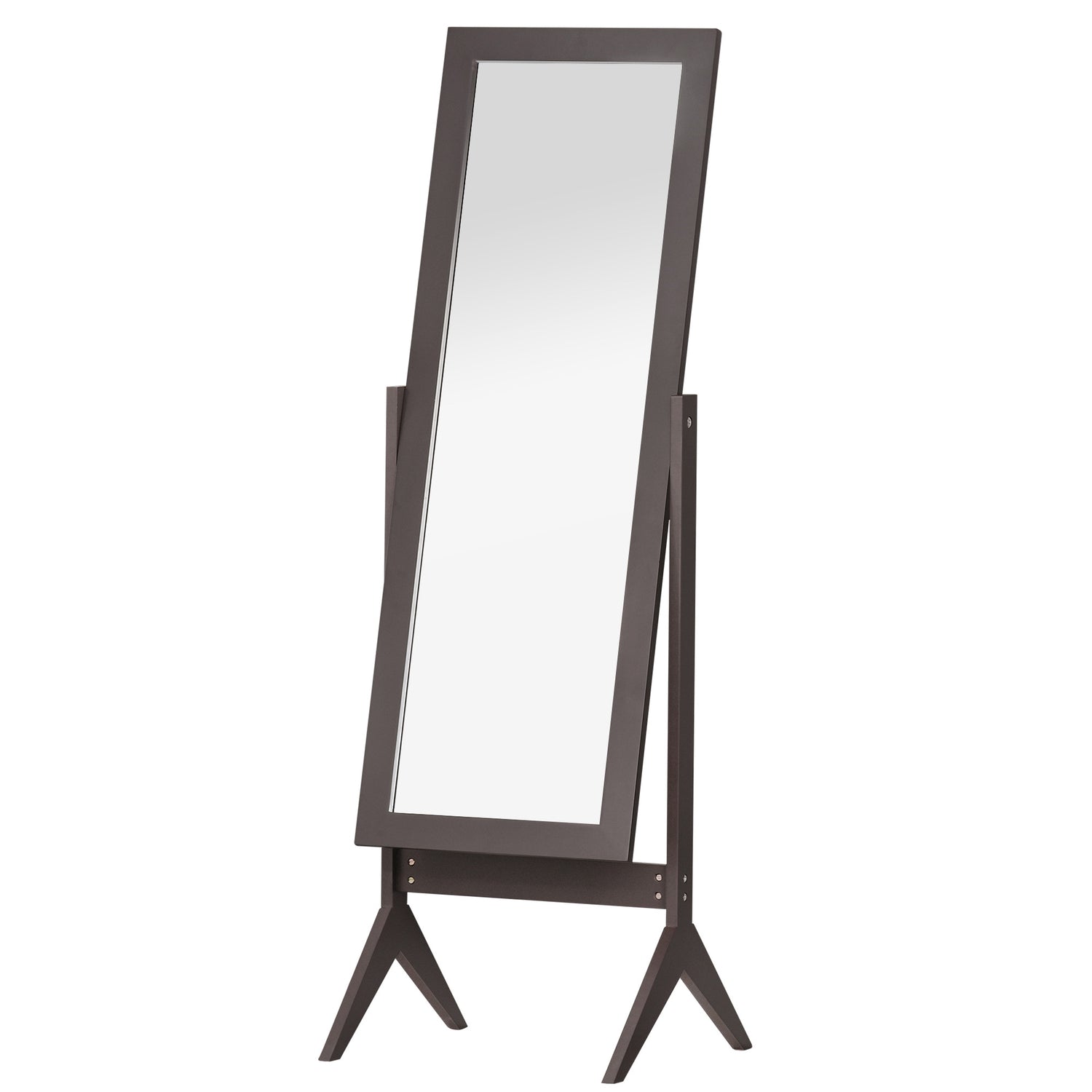 Stående hellängdsspegel, lättskött MDF, 47x46x148 cm