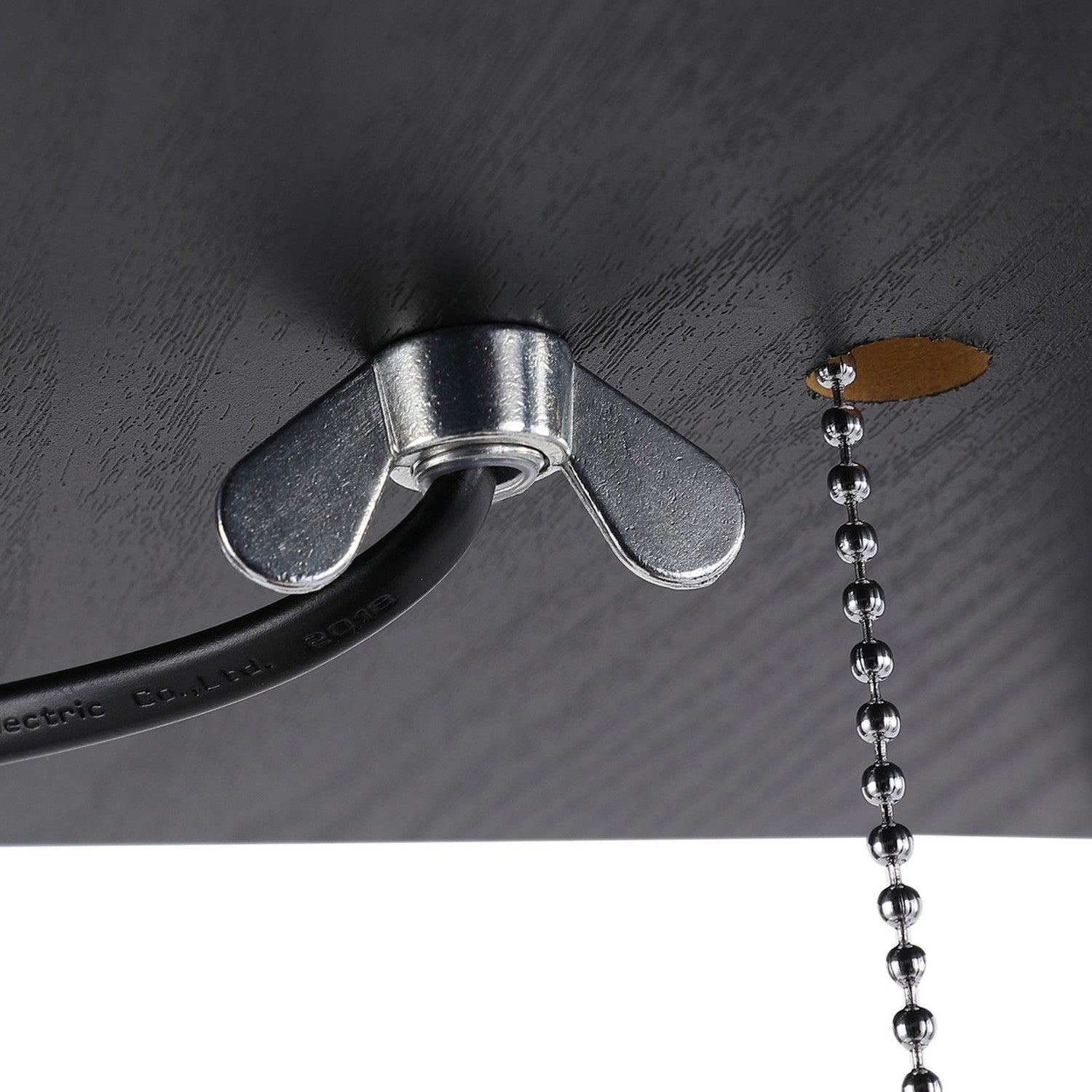 Svart trägolvlampa med hyllor, E27 sockel, 160cm