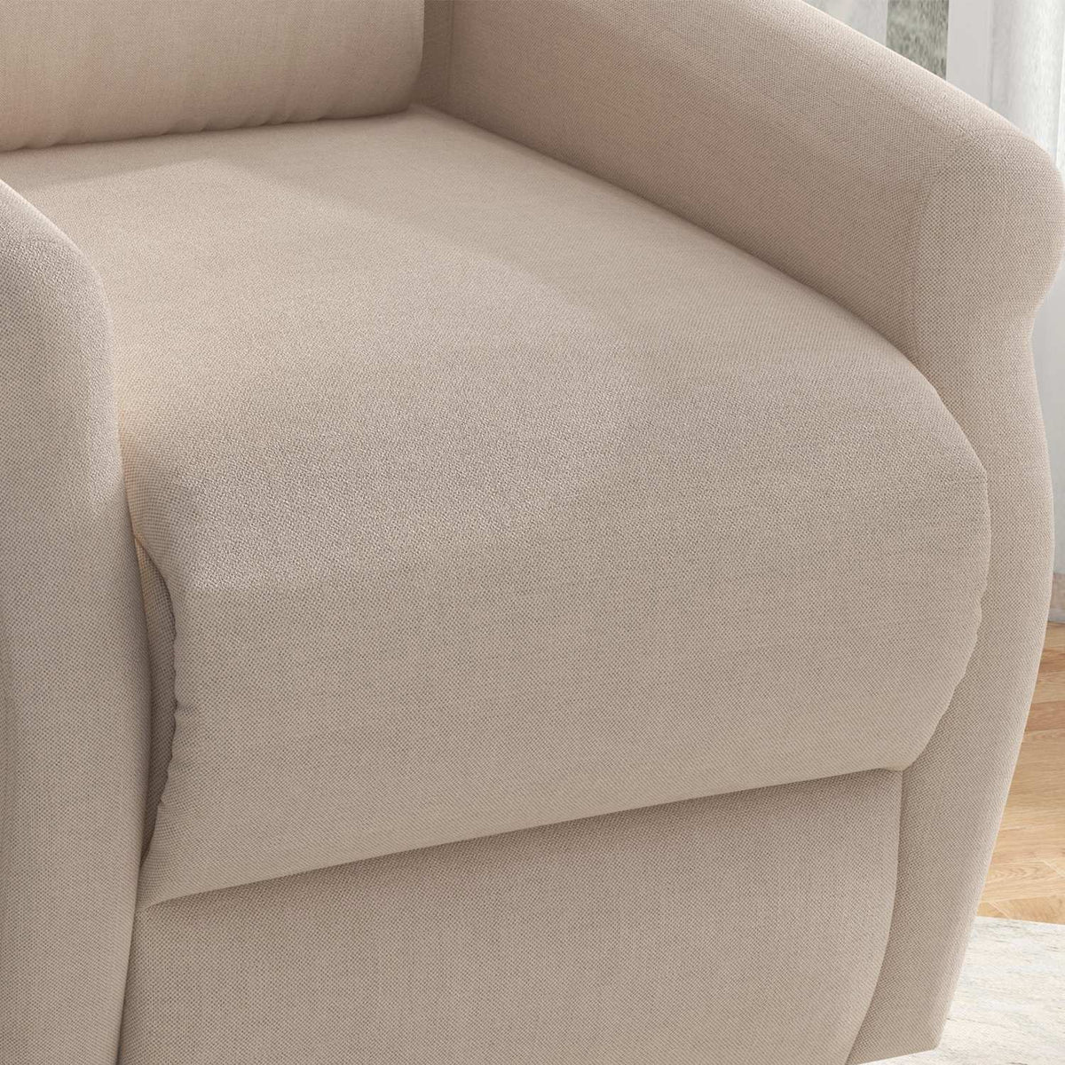 Tv-fauteuil met elektrische lift en vergrendelbare kantelfunctie, crème
