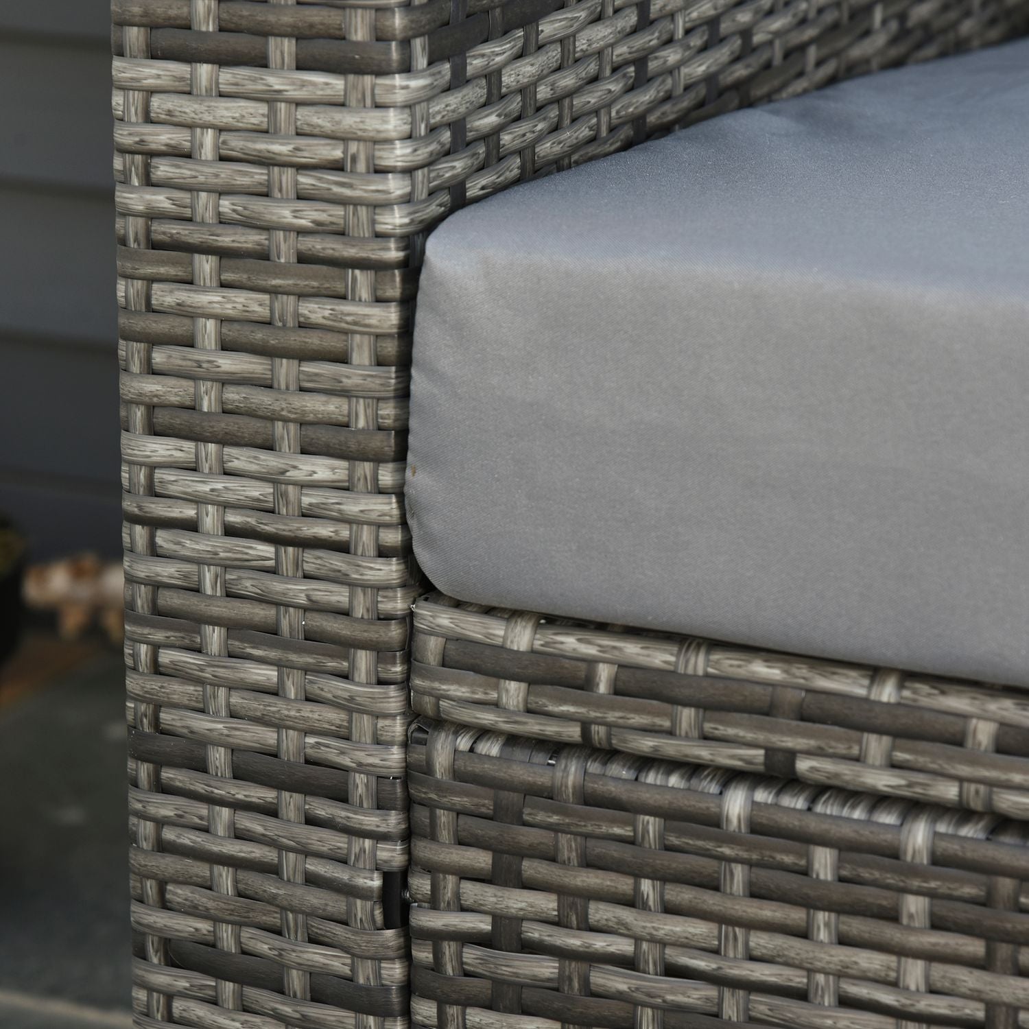 Terrass & Balkongkudde - Metall & Polyester, 130x70x80 cm