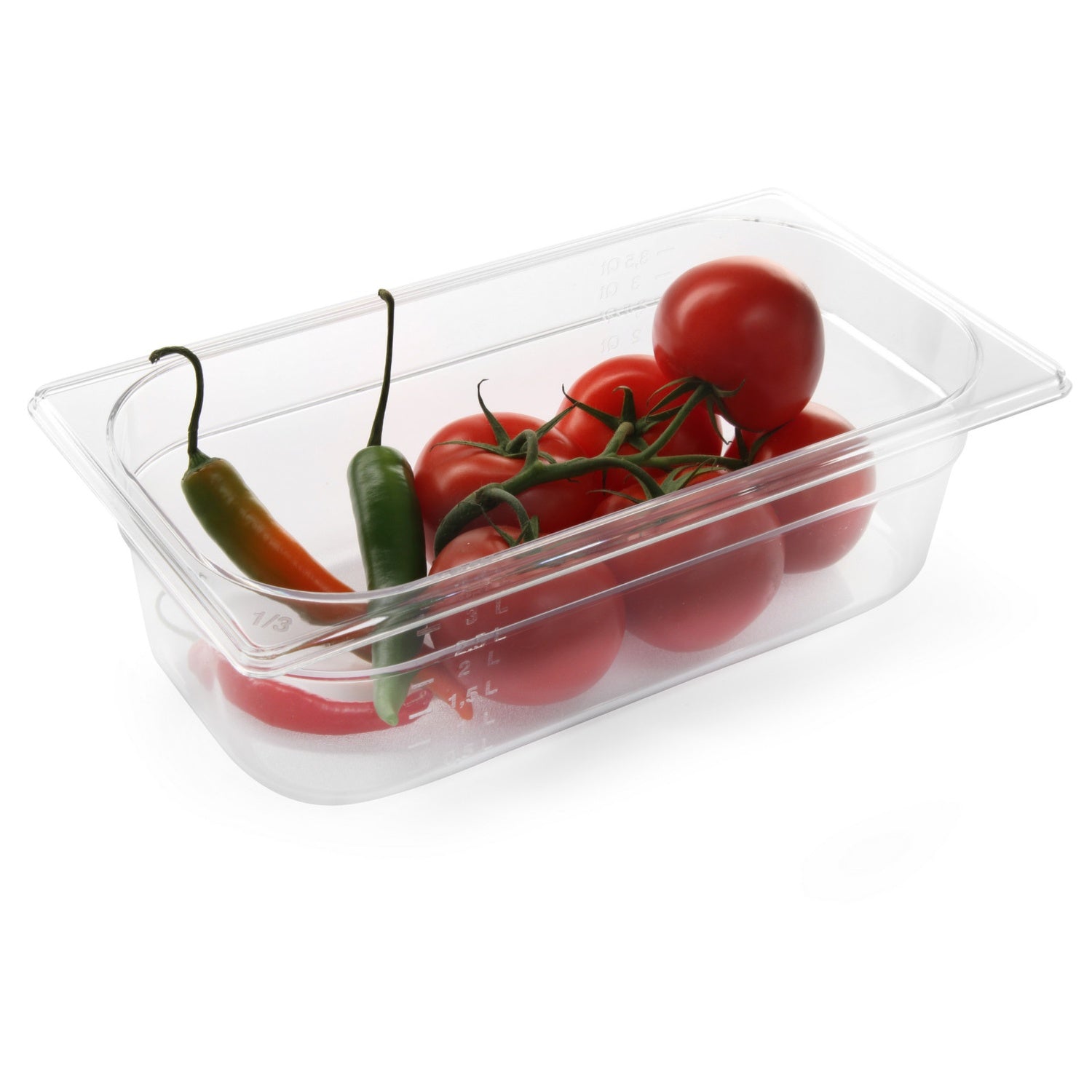 Transparent GN polykarbonatbehållare GN 1/6 höjd 200 mm - Hendi 861707