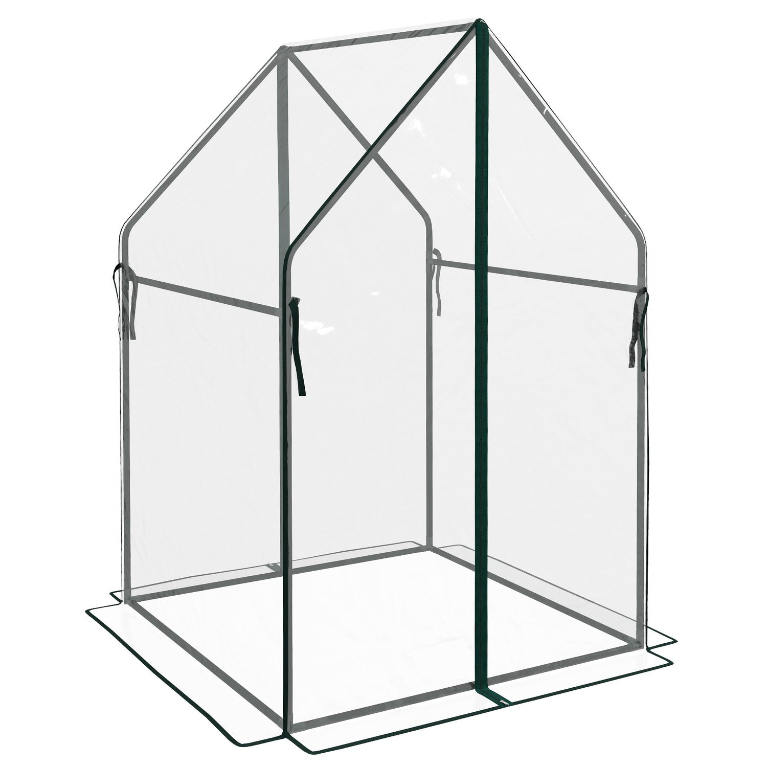Transparent vindtätt växthus för trädgård, 90x90x145 cm