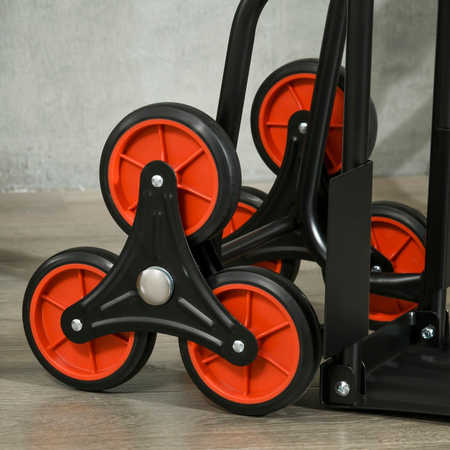 Fällbar trappklättrare handtruck, stål, 150 kg Kapacitet
