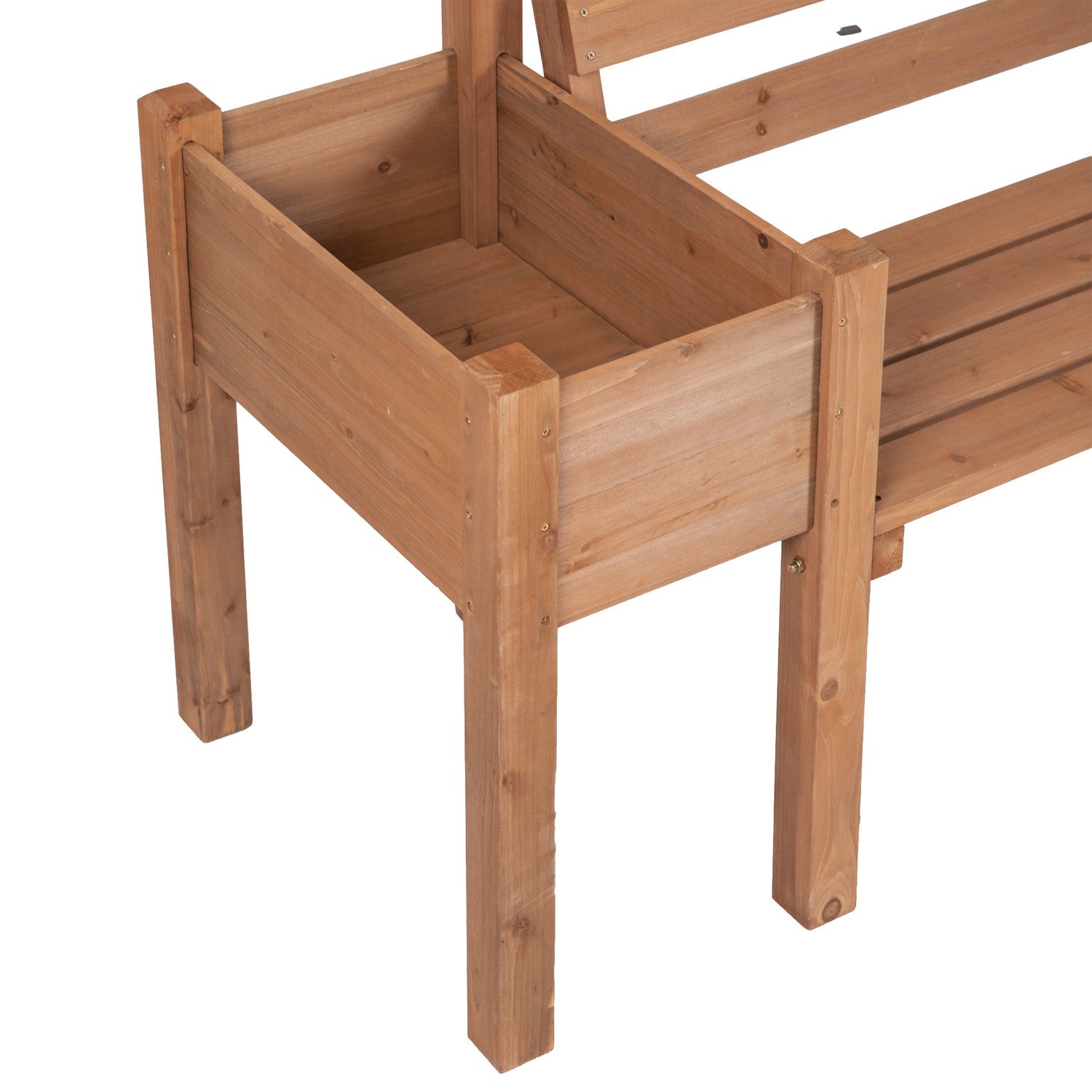 Trädgårdsbänk med blomsterlåda, 2-sits, 240 kg kapacitet