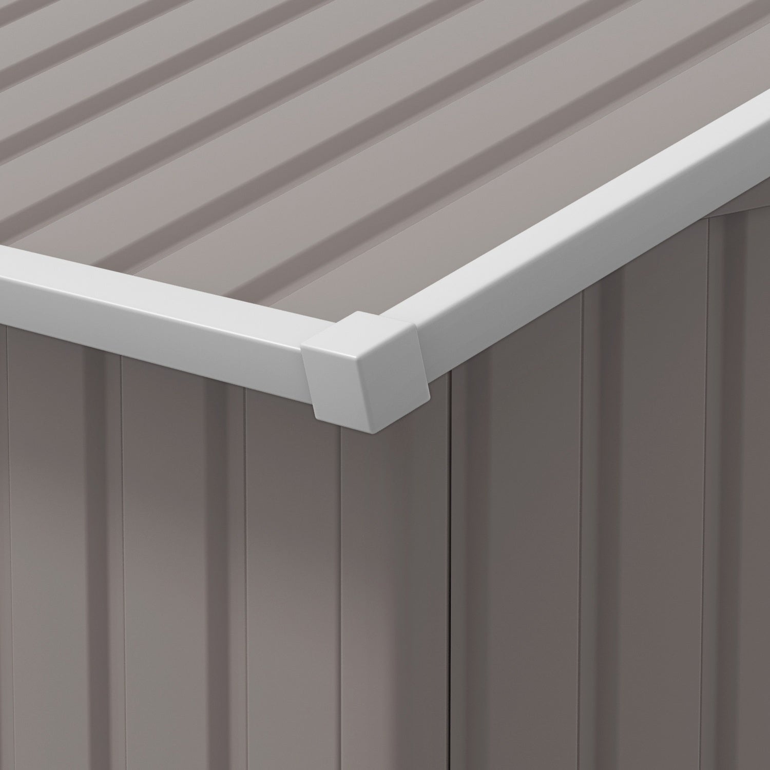 Trädgårdsbod, väderbeständigt stål, 12,4 m², skjutdörr