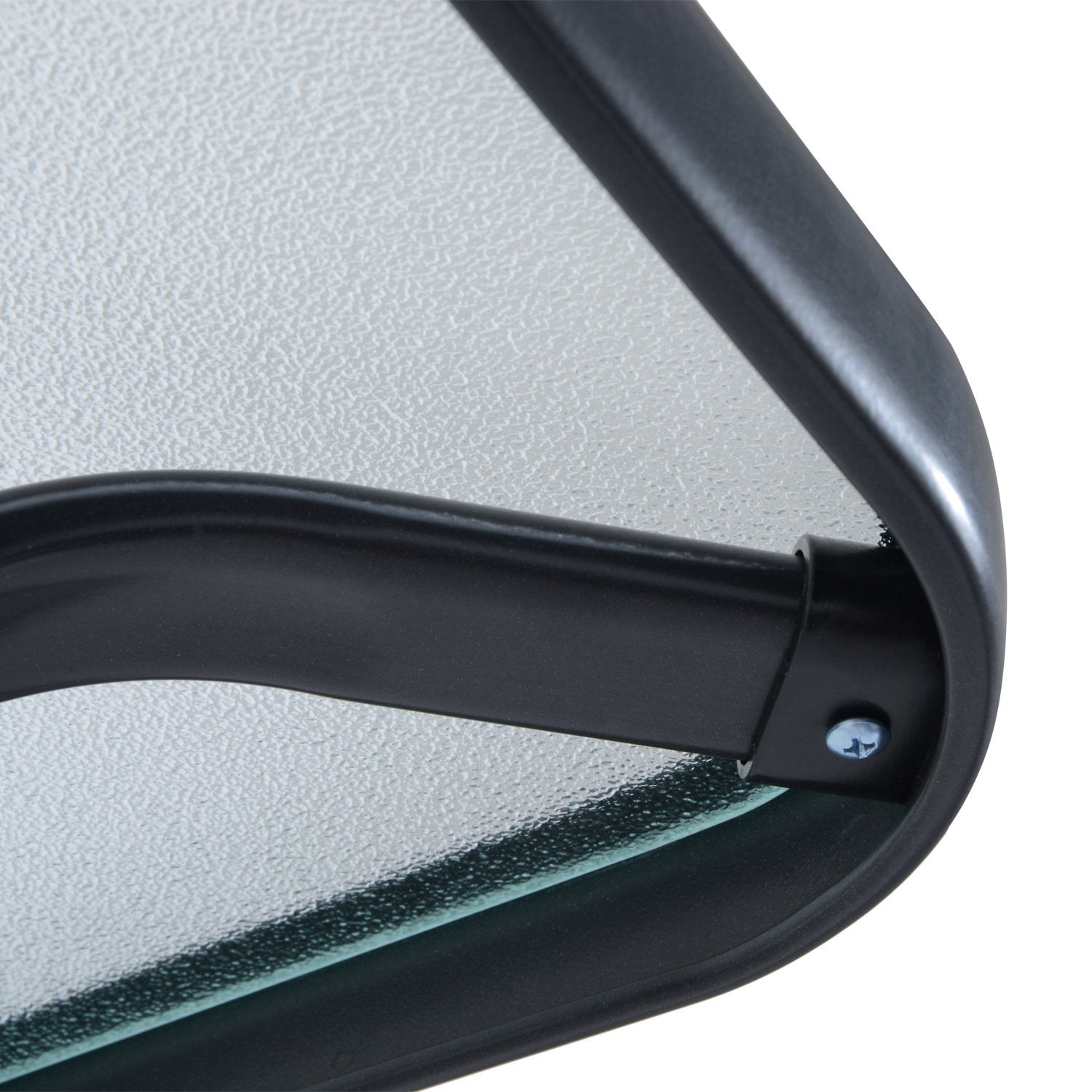 Fyrkantigt trädgårdsbord, väderbeständigt glas, 68,5 cm, svart