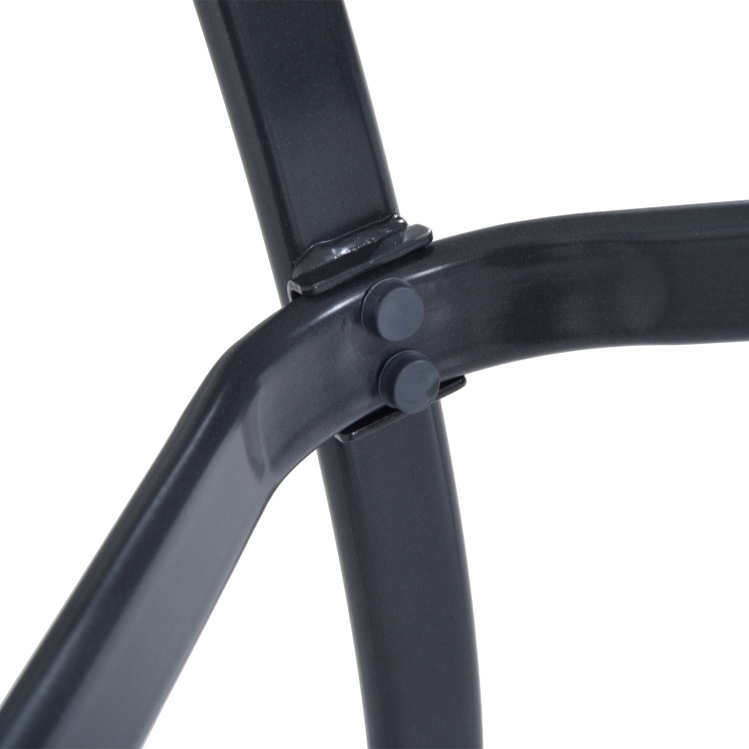 Fyrkantigt trädgårdsbord, väderbeständigt glas, 68,5 cm, svart