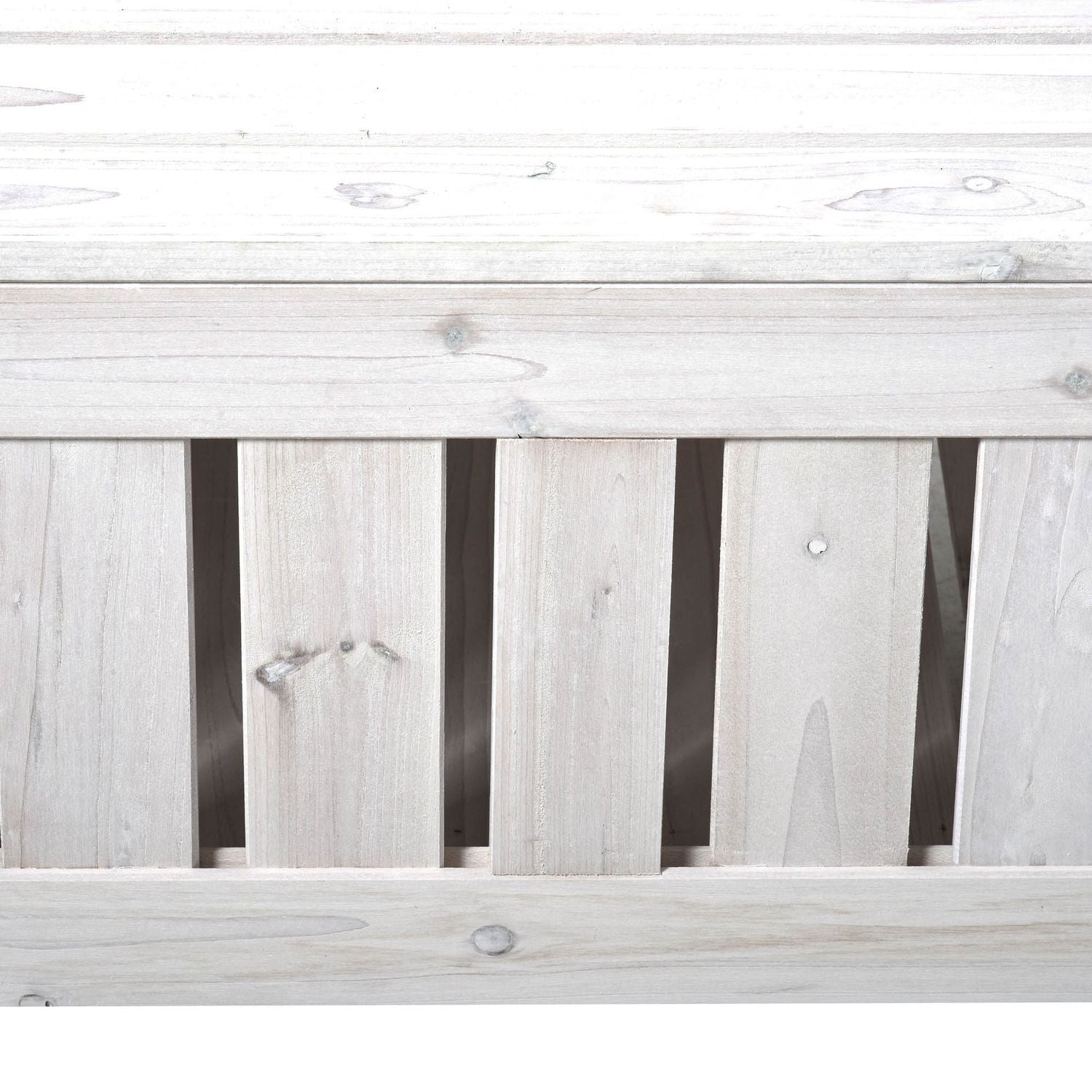 Trädgårdsförvaringsbänk, 2-sits med dyna, vit 115 cm