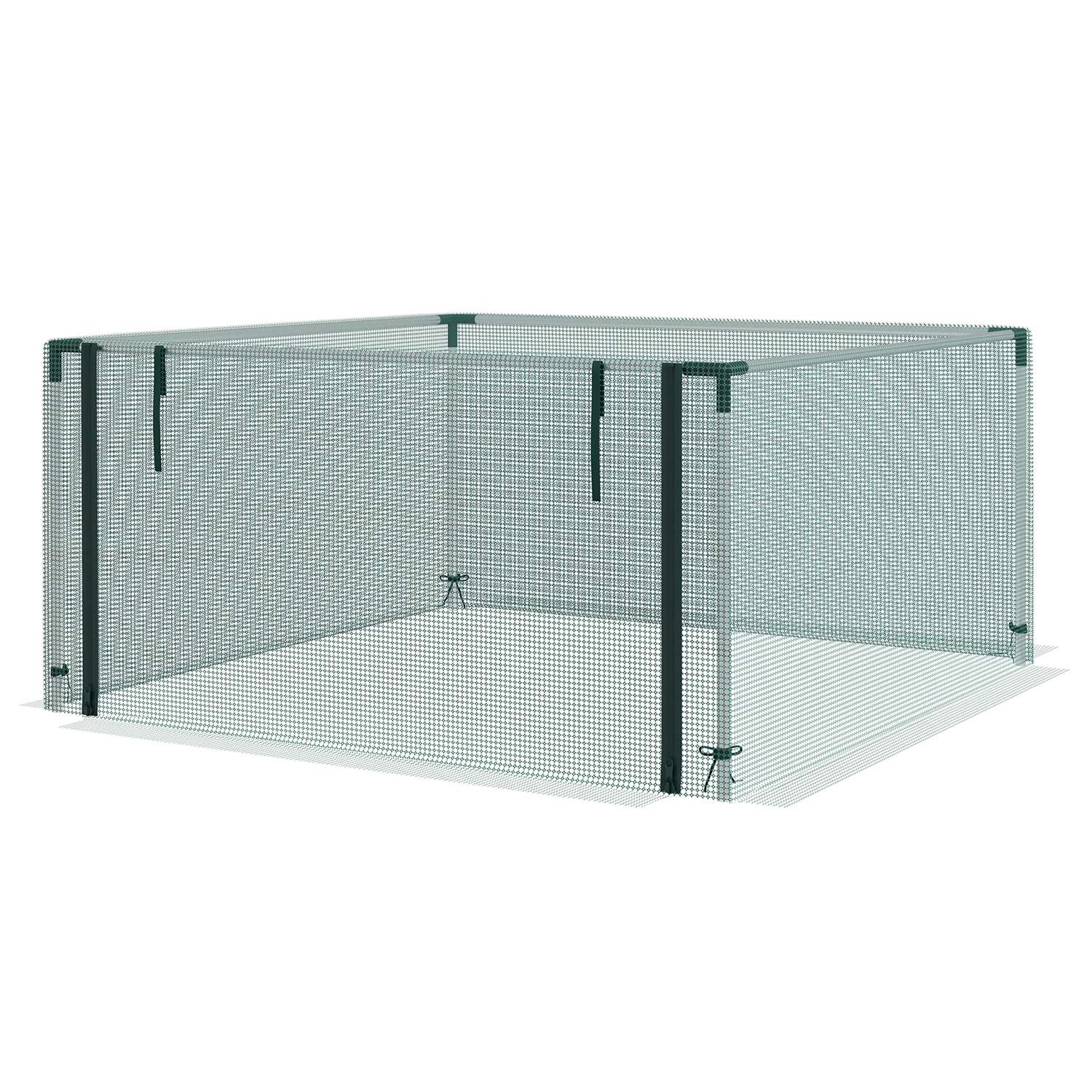 Trädgårdsinsektsskyddsnät med dragkedja, 1,25x1,25M