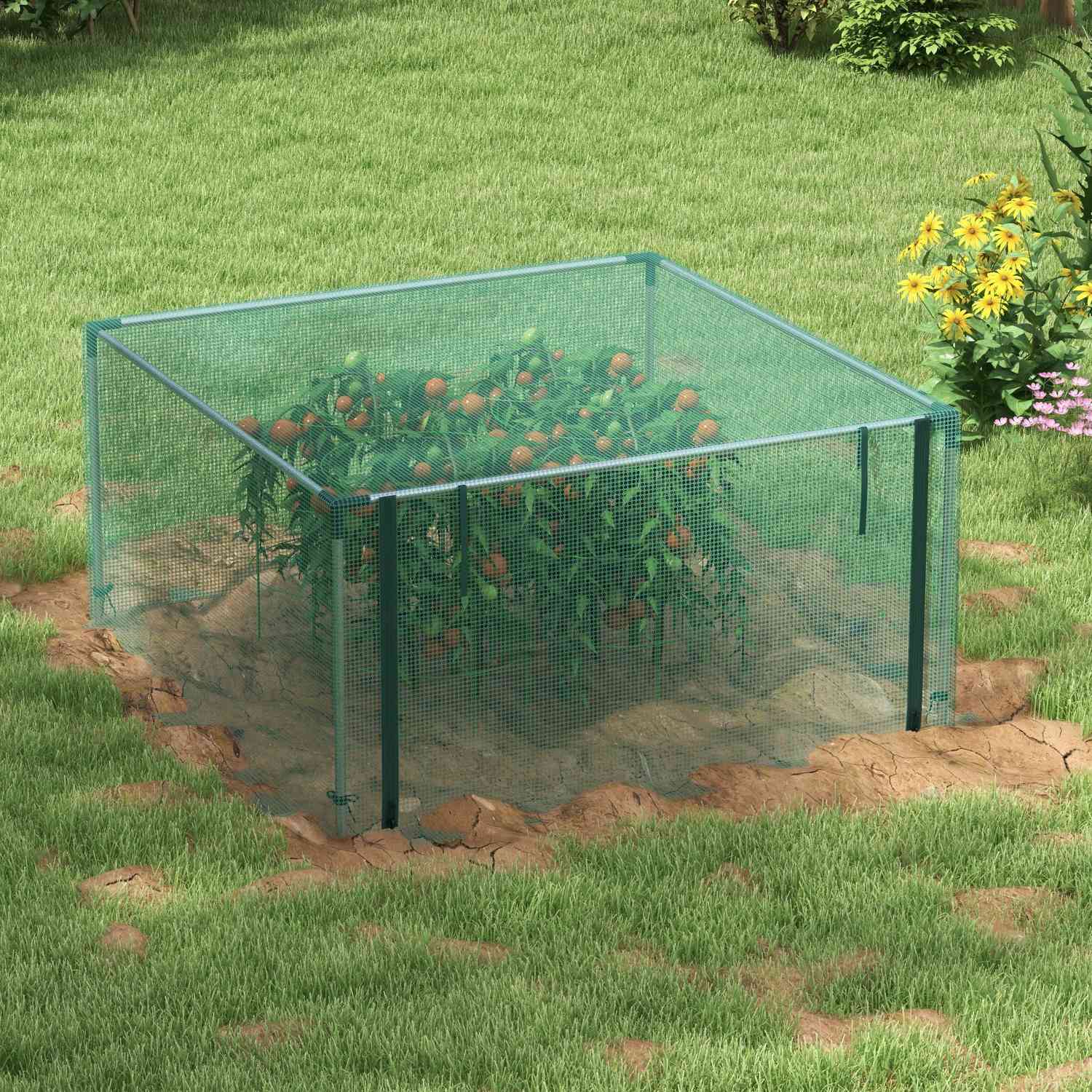 Trädgårdsinsektsskyddsnät med dragkedja, 1,25x1,25M