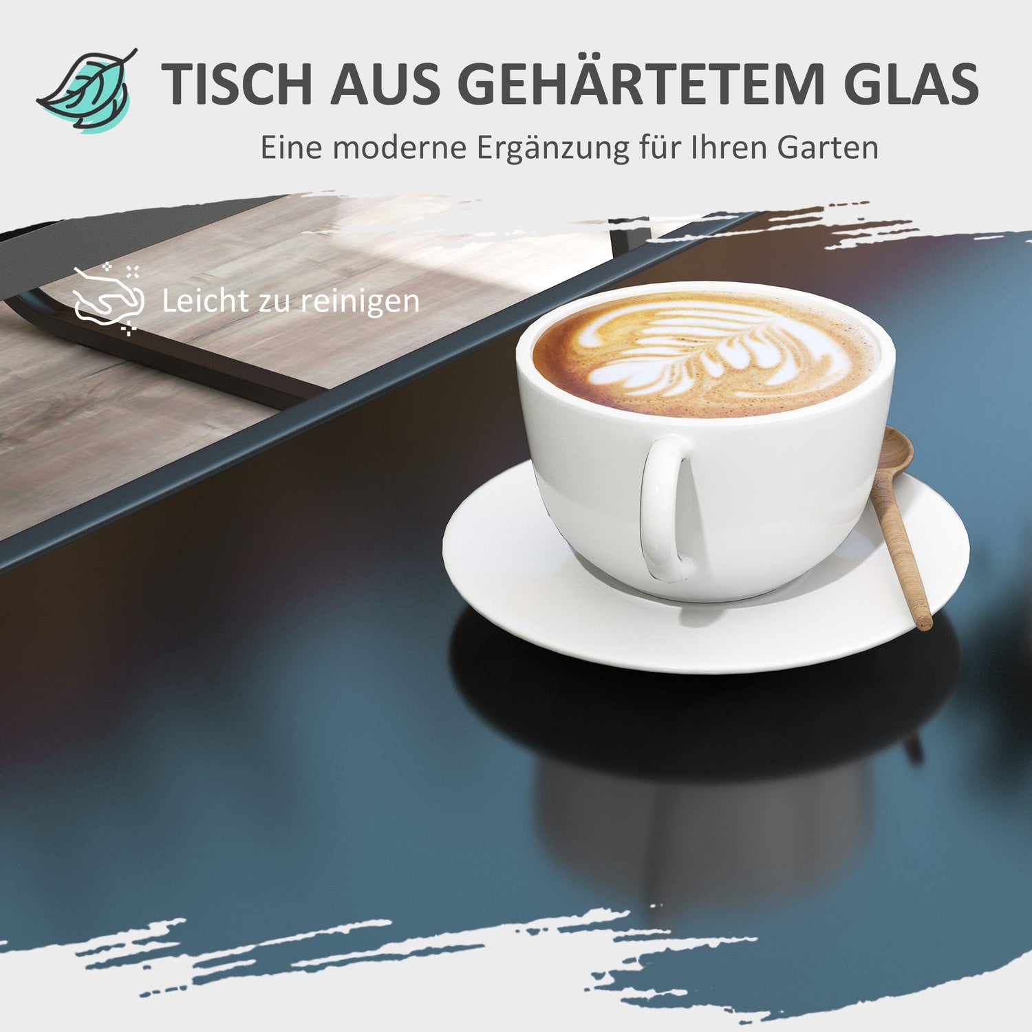 Utomhus trädgårdsmöbler set – 4 delar mesh uteplats sittplatser
