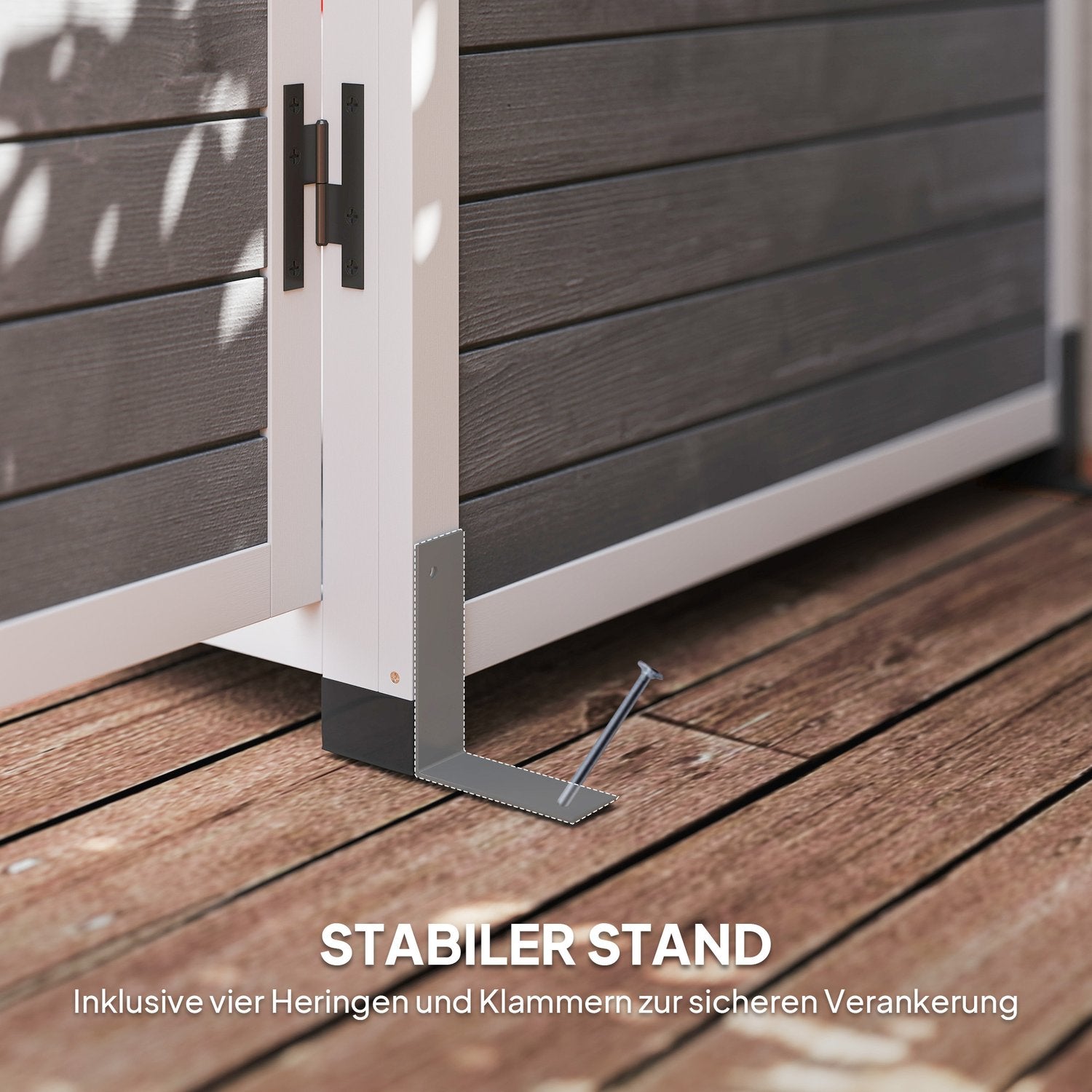 Trädgårdsredskapsskjul i trä, väderbeständig, låsbar, 91x69x192cm