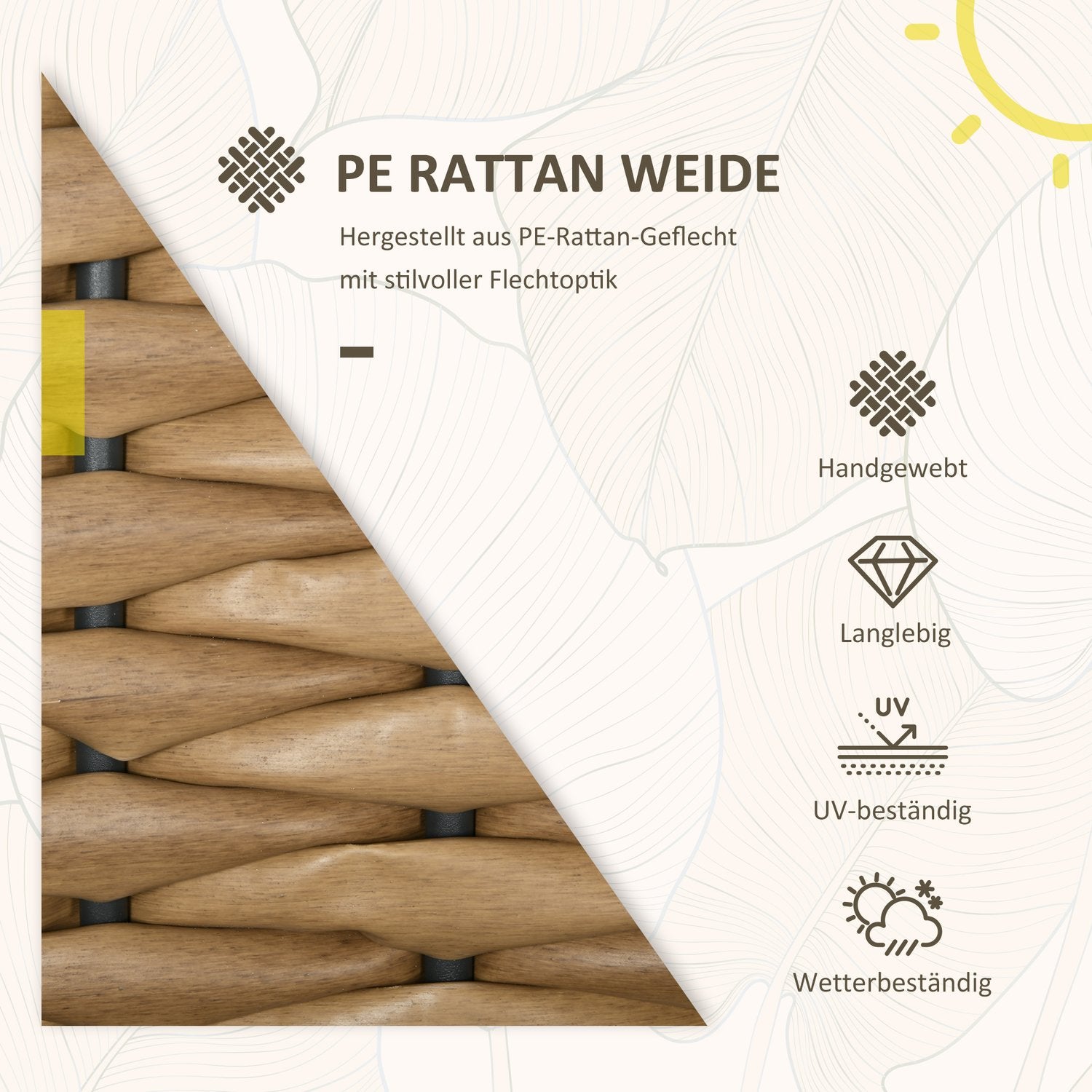 Trädgårdsstolar i rotting, stapelbar med kuddar, svart