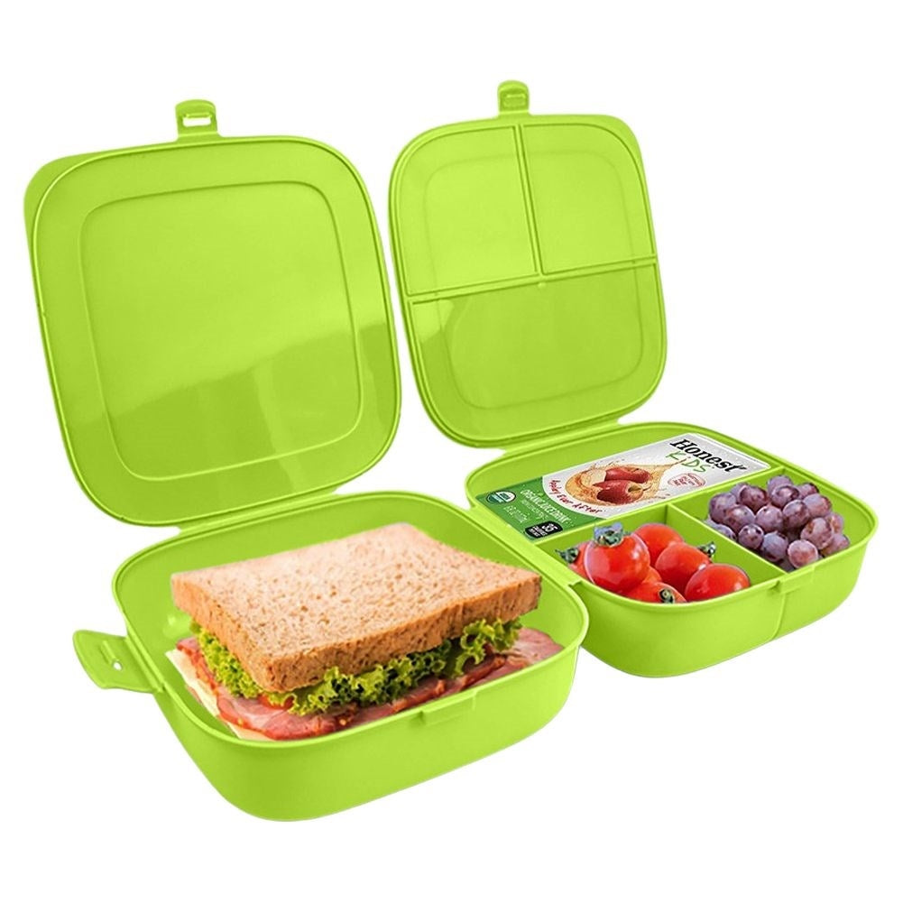 Tvådelad lunchlåda med lock och uppdelad behållare