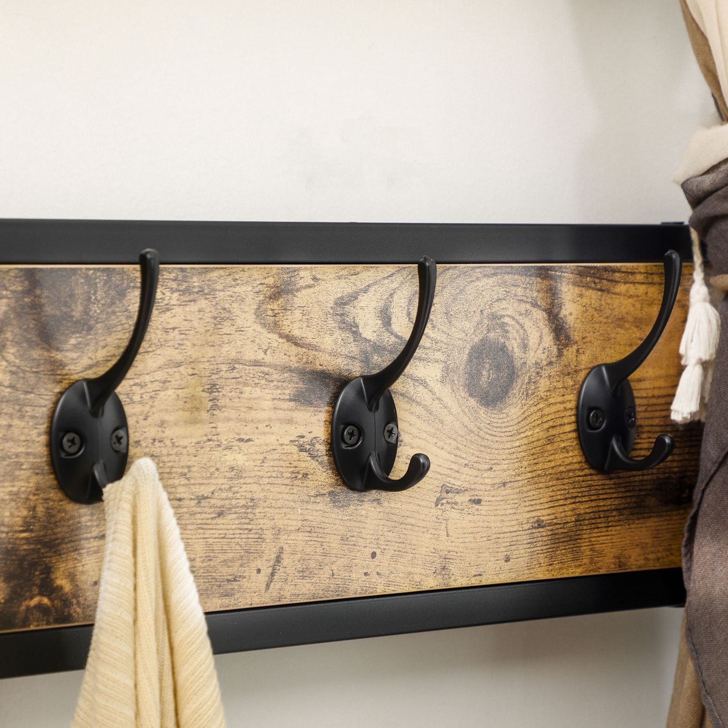 Tygväska i stål, rustik brun finish