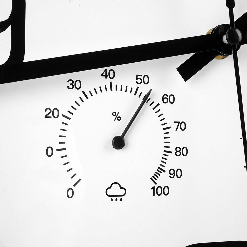 Unik Väggklocka med Termometer och Hygrometer - 30 cm