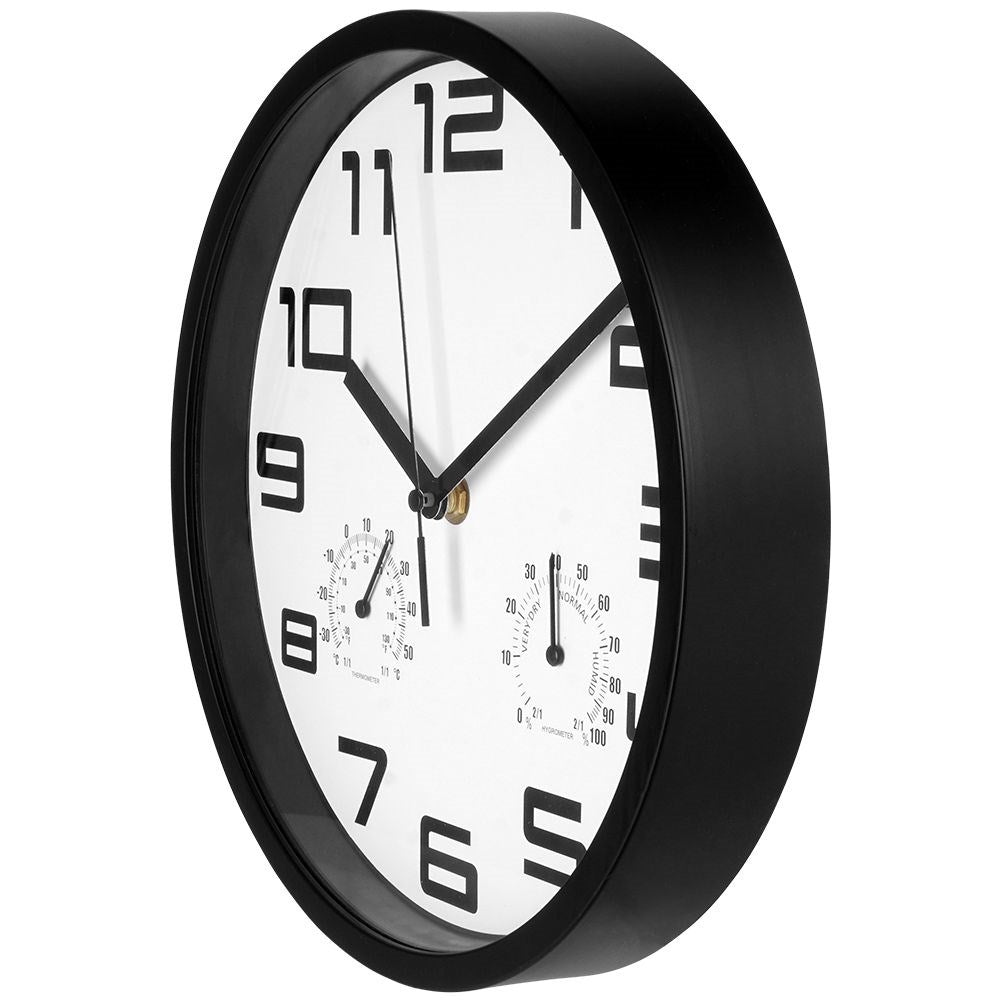 Unik väggklocka 25cm med termometer och hygrometer