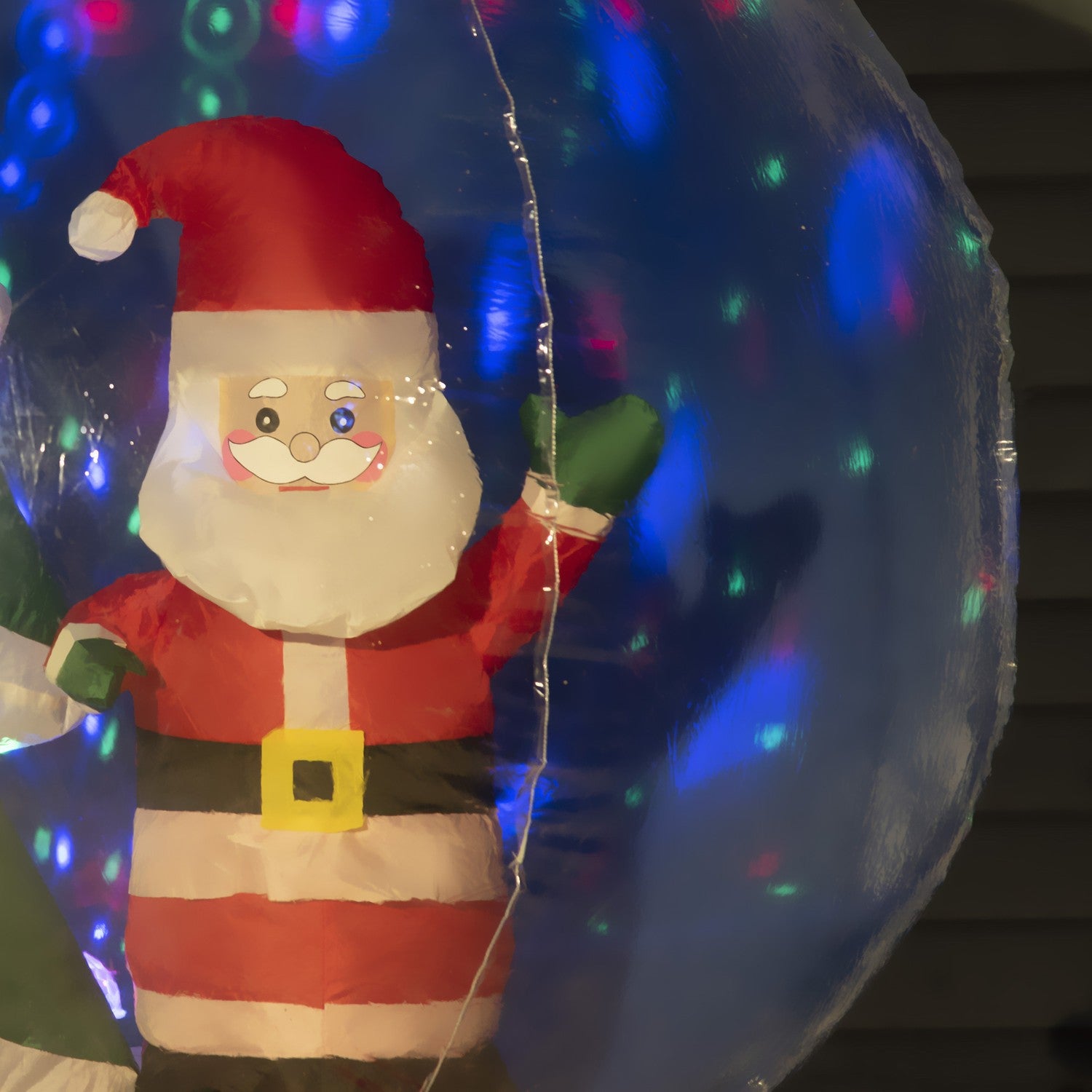 Uppblåsbar juldekoration, 150 cm, tomte & träd, LED 정립