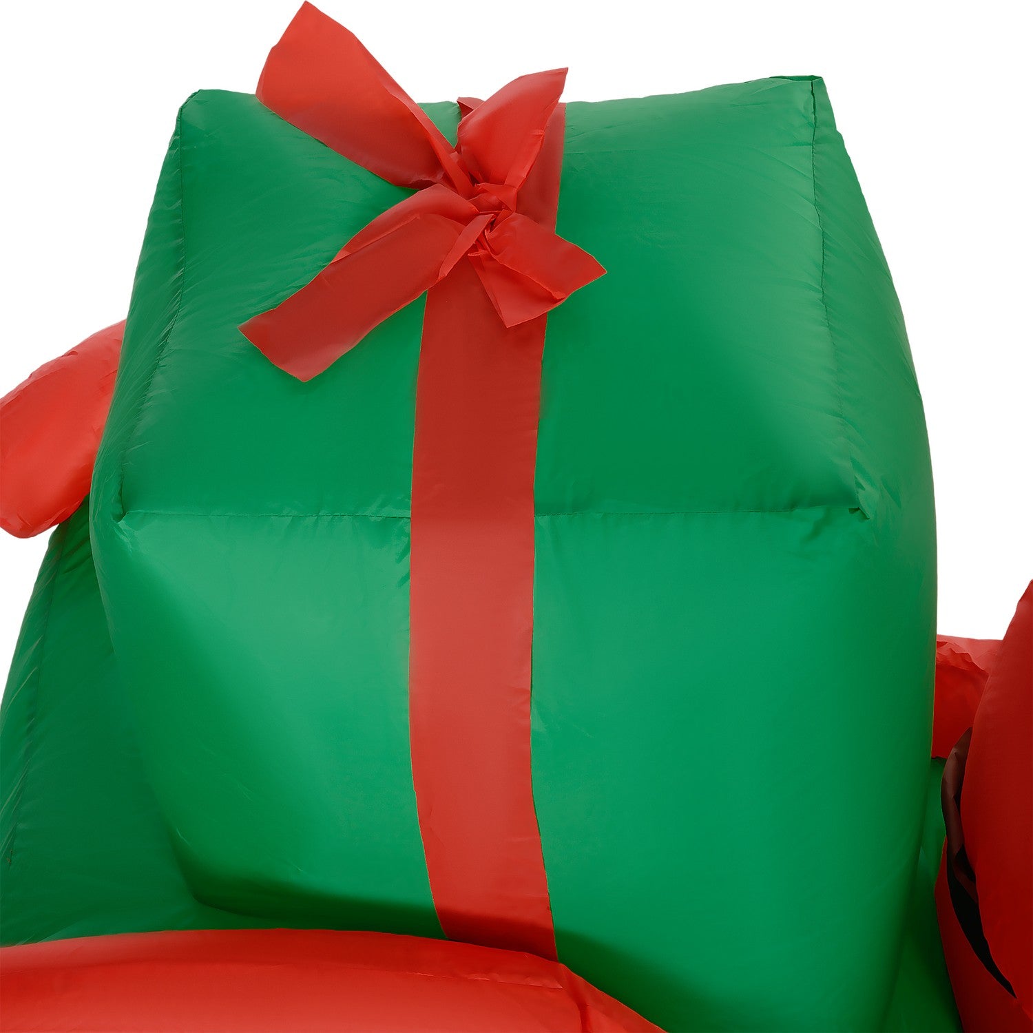Uppblåsbar 2,1 m tomte med släde och renar – LED Tänd