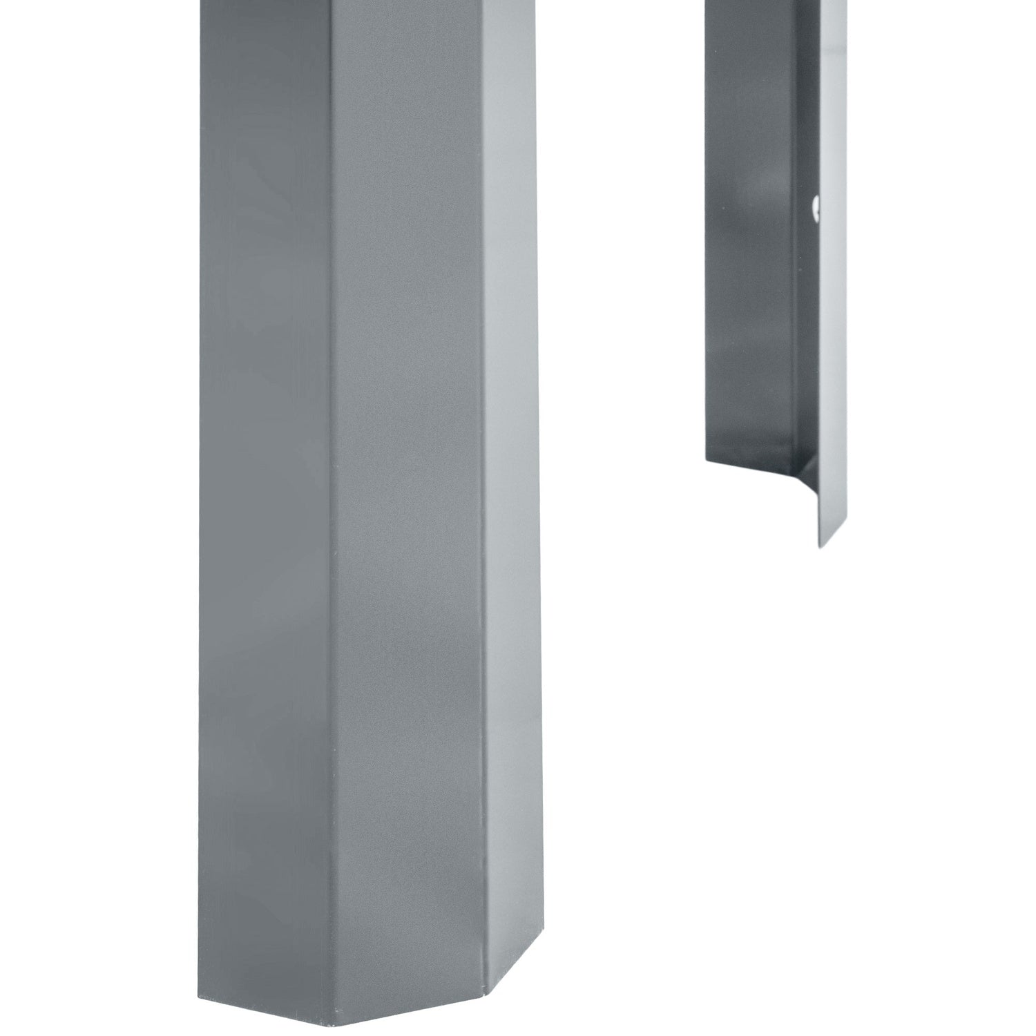 Grå upphöjd planteringslåda i stål – Örtbädd med kall ram 100x45x80 cm
